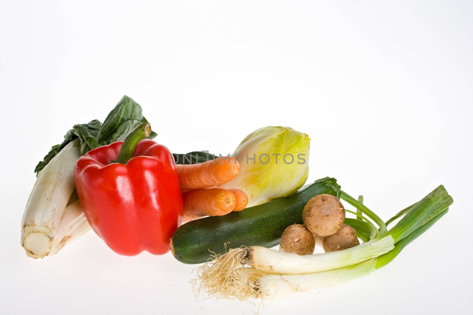 vegetables isolated on a white background by bernjuer