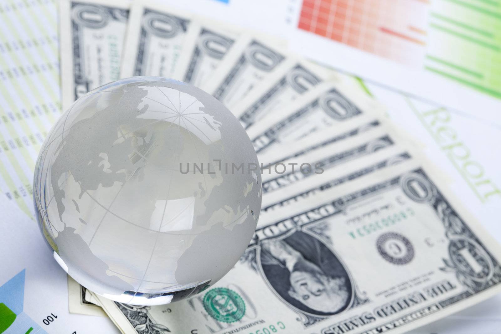 Globe and money by JanPietruszka