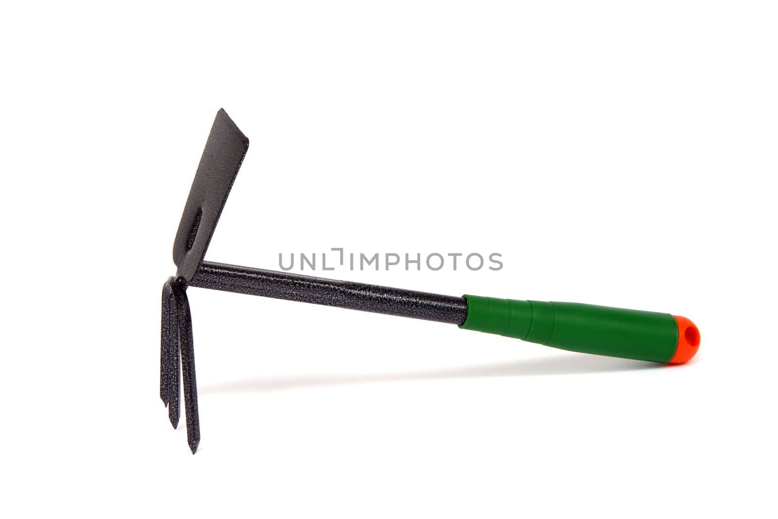 gardening tools  weeder hoe closeup isolated on white background