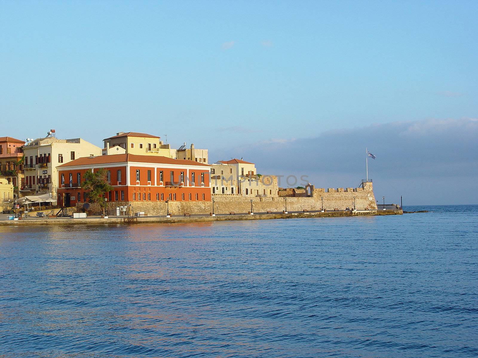 morning view of the venecian port hania kreta greece travel destinations