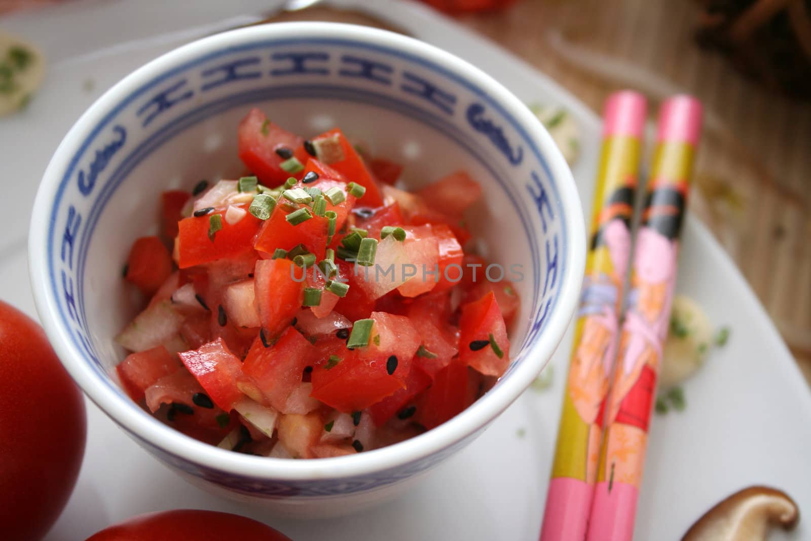 fresh salad of tomatoes