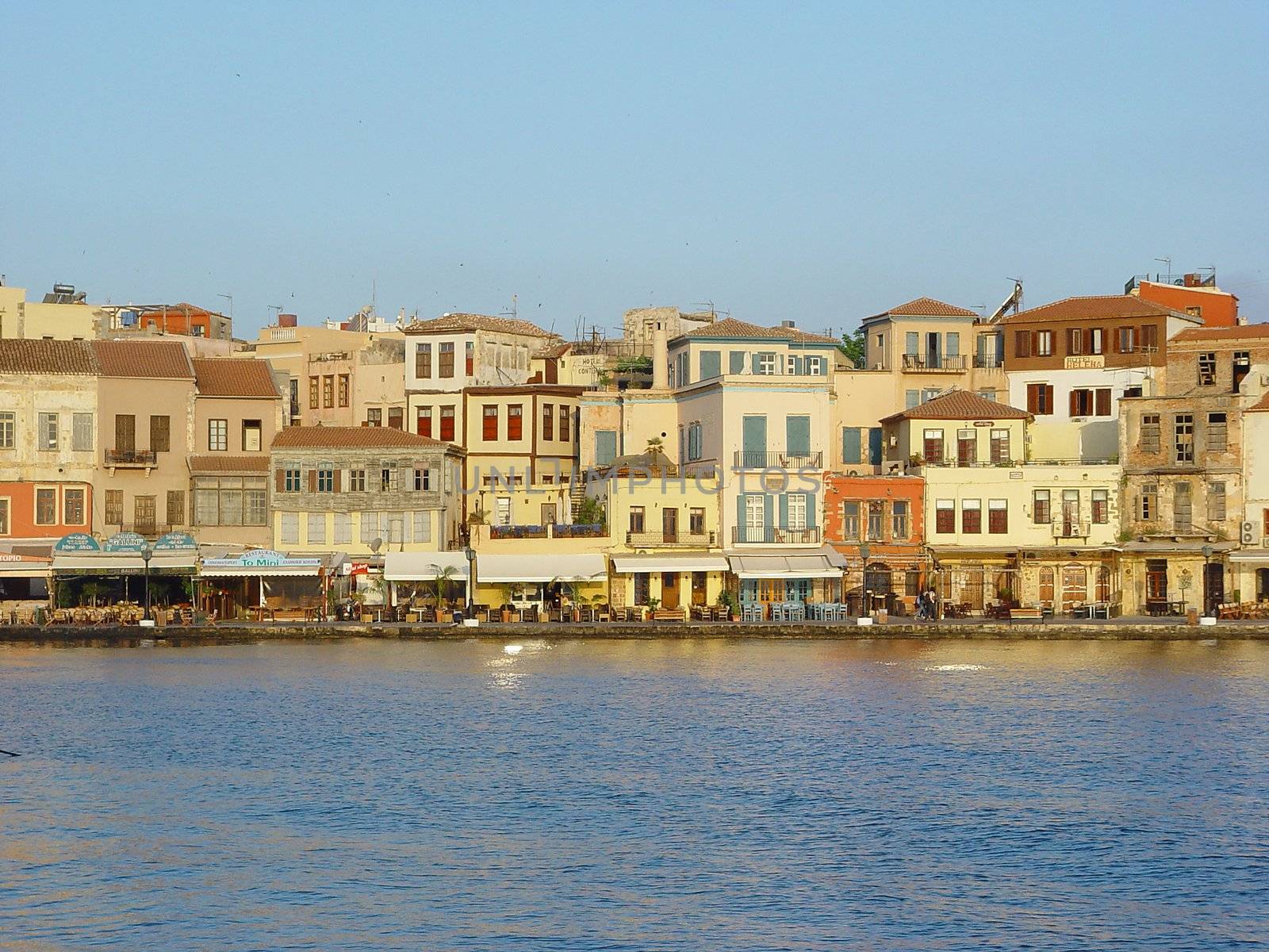 morning view of the venecian port hania kreta greece travel destinations