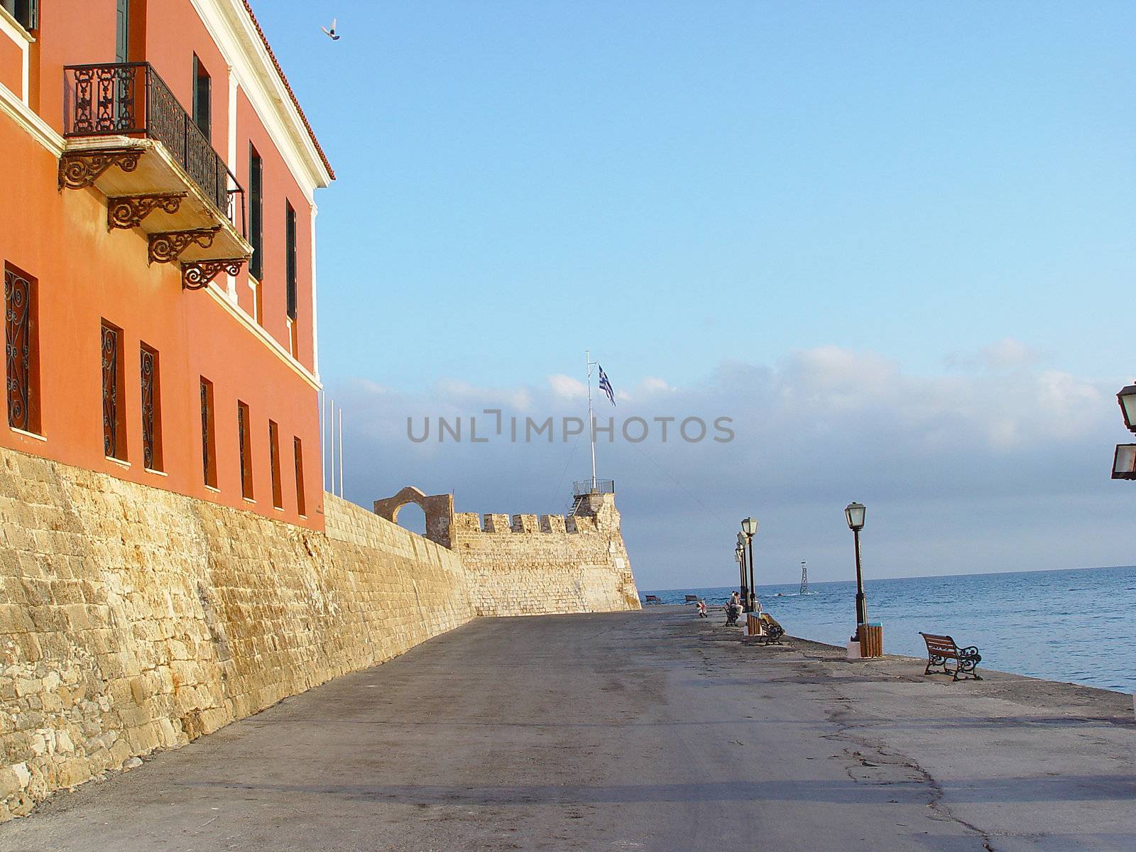 morning view of the venecian port hania kreta greece travel destinations