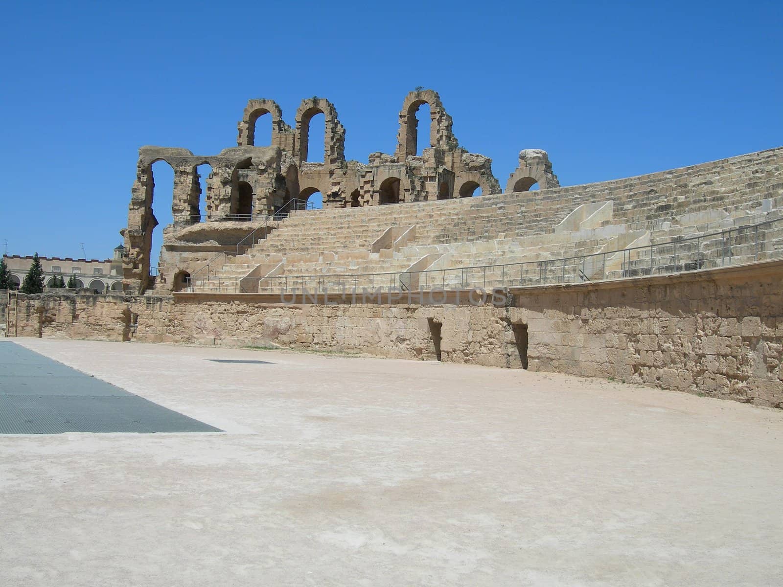 colosseum landmarks ancient roman stadium in tunisia africa
