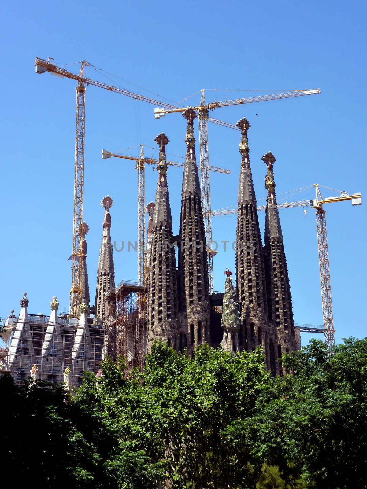 Sagrada familia church in Barcelona, Spain by Elenaphotos21