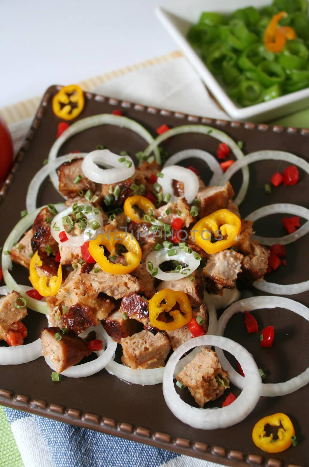 Meat and onions