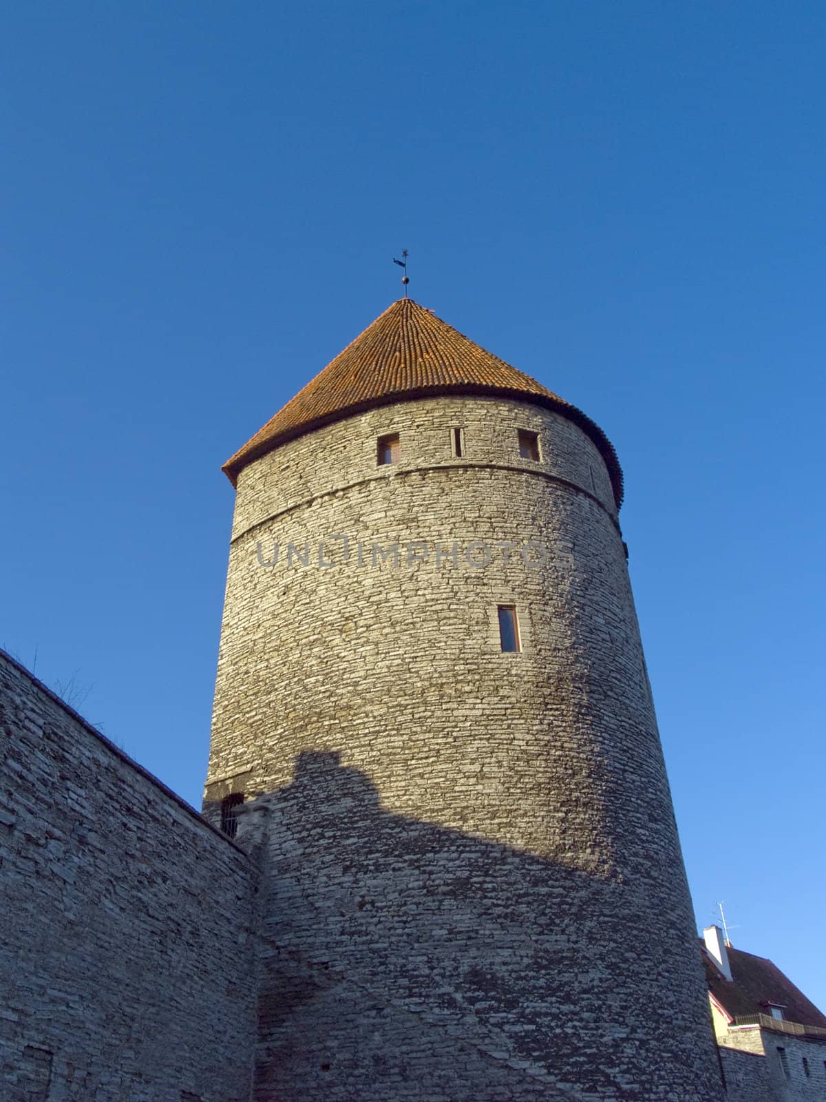 Medieval Fortification  and towers in capital of Estonia Tallinn