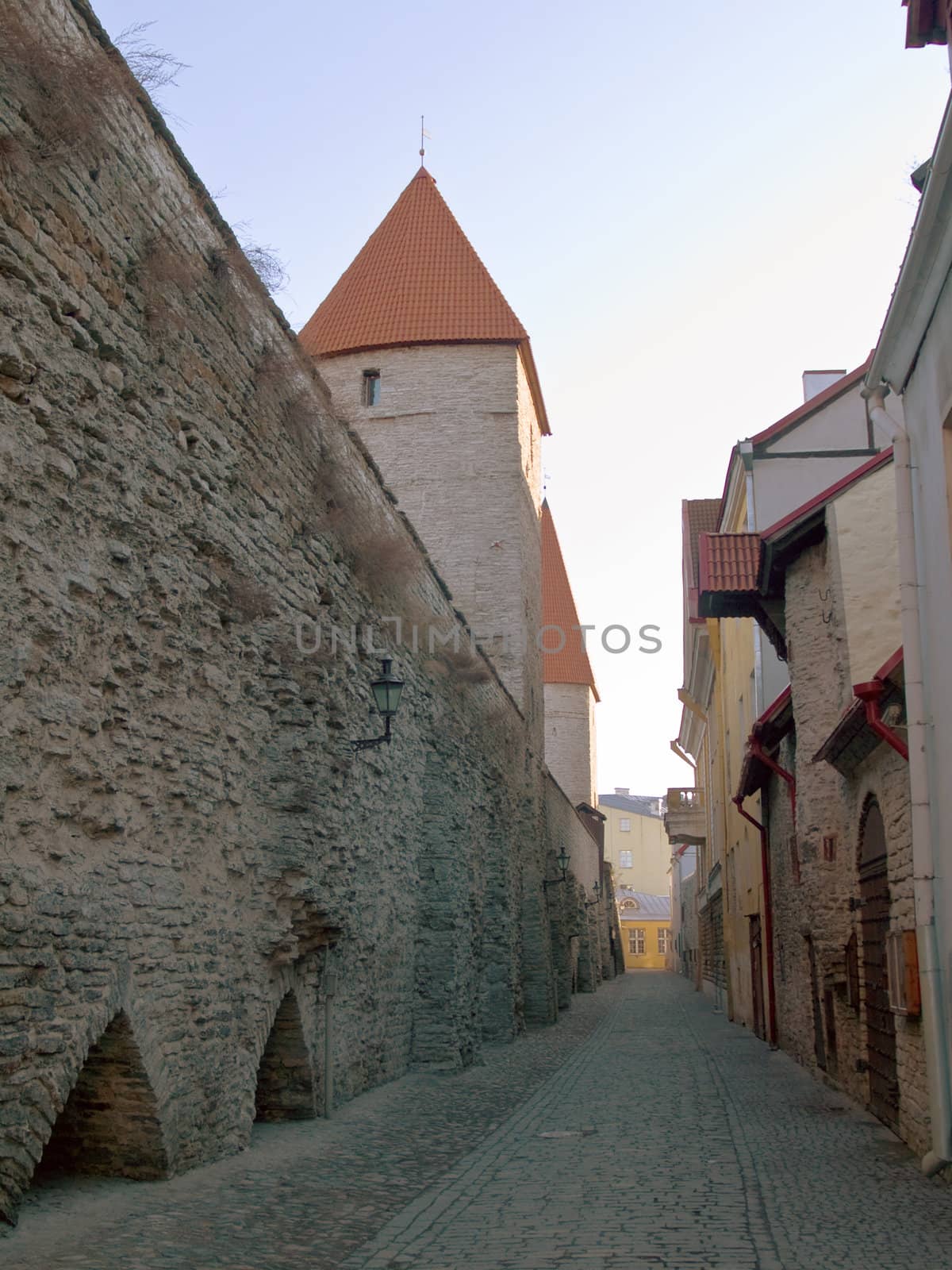 Medieval Fortification  and towers in capital of Estonia Tallinn by lem