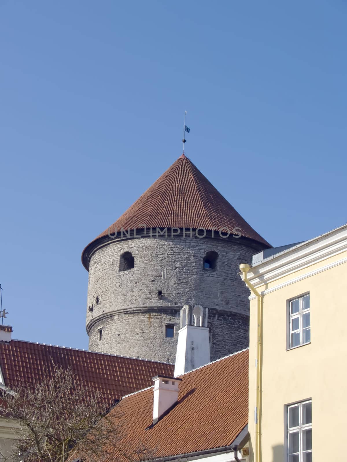 Medieval Fortification  and towers in capital of Estonia Tallinn by lem