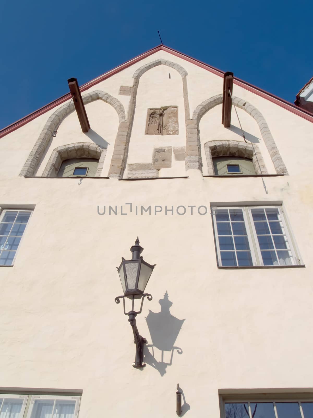 Streets of ancient city, Facades in capital of Estonia Tallinn by lem