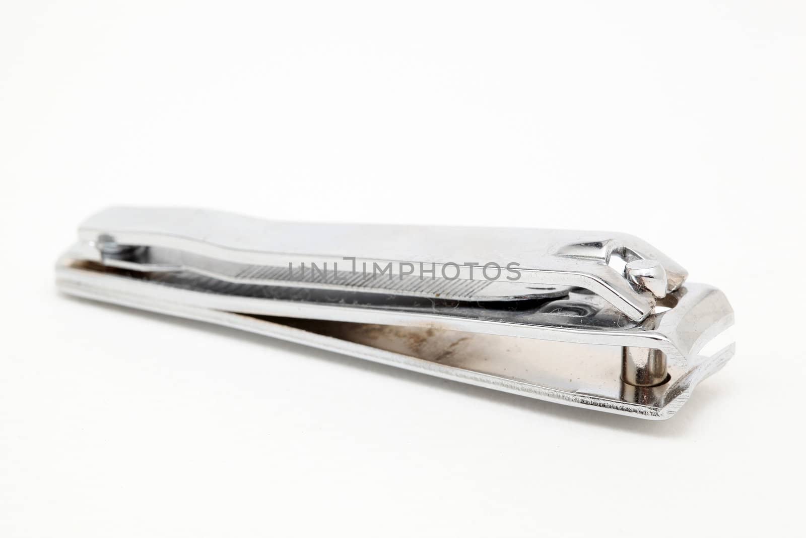 cosmetic accessories nail cutter isolated on white background
