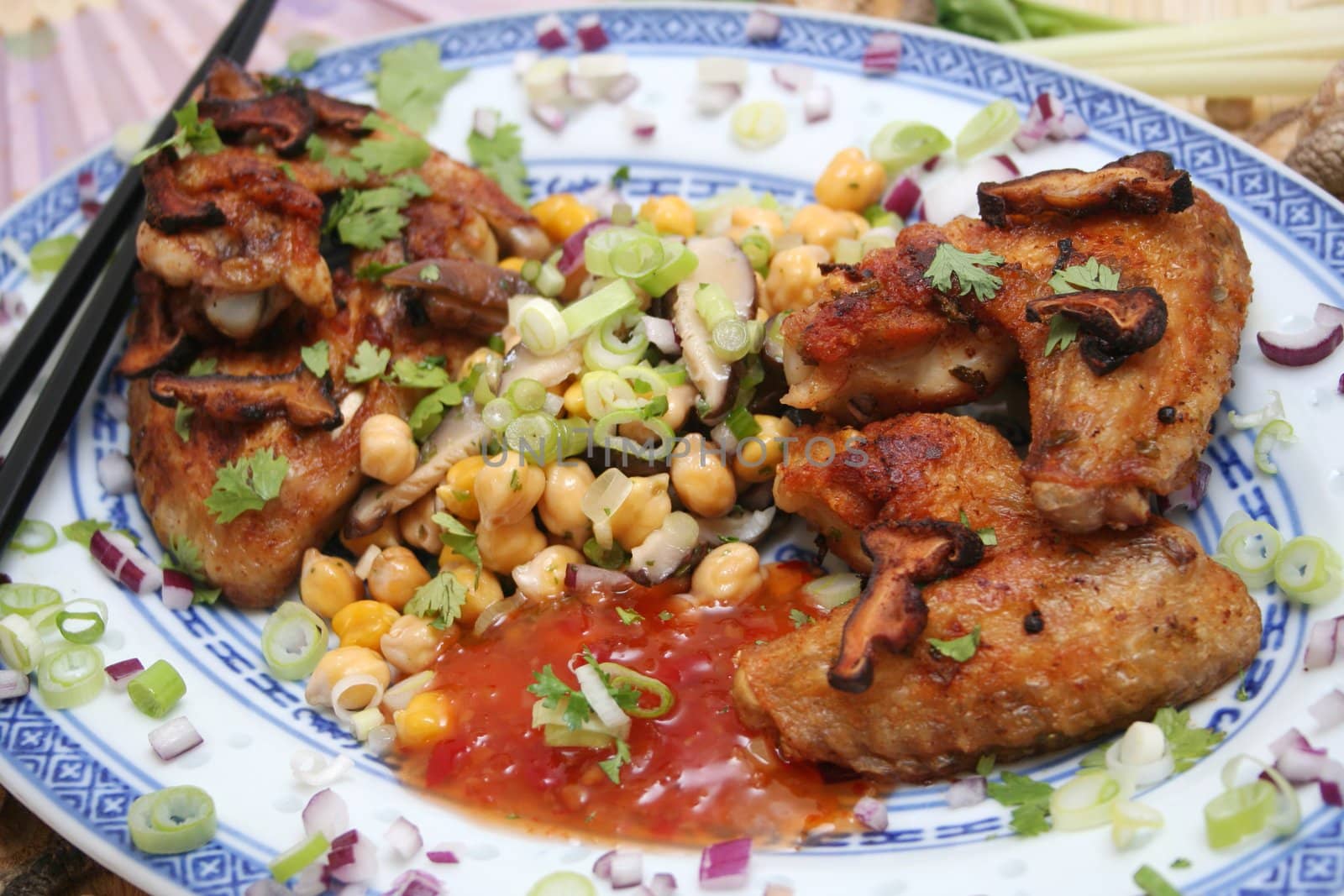 chicken and salad
