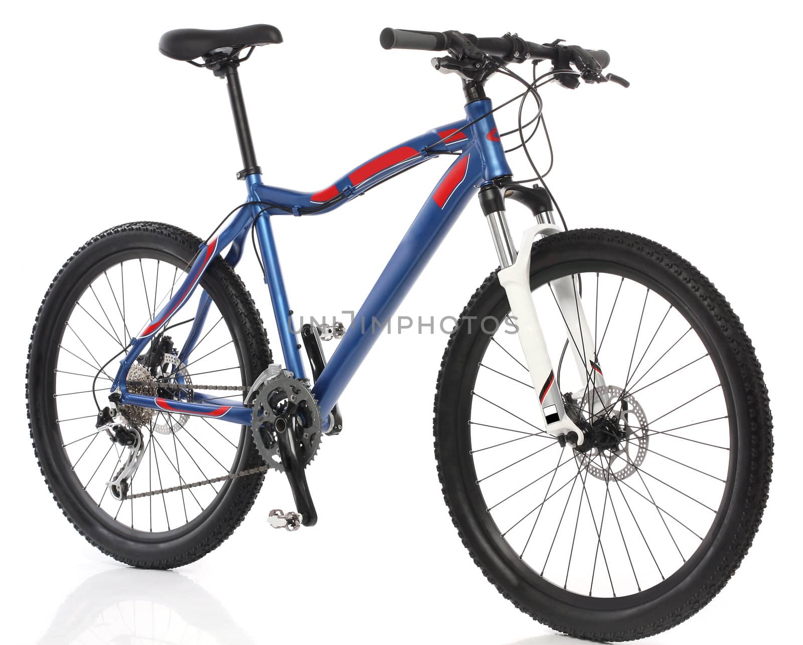 Mountain Bicycle over white background