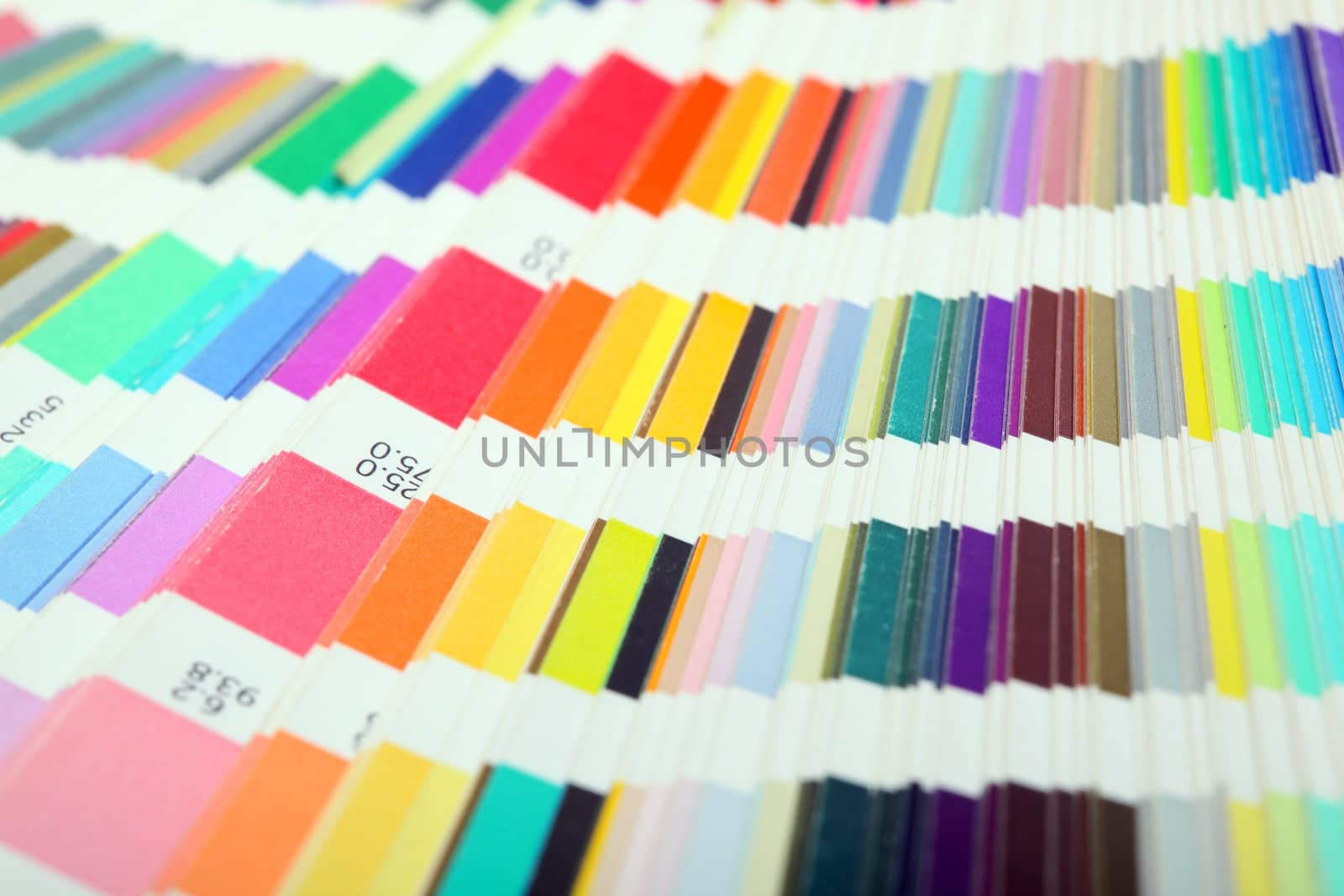 detail from pantone color scale  samples lithography printing industry for background use