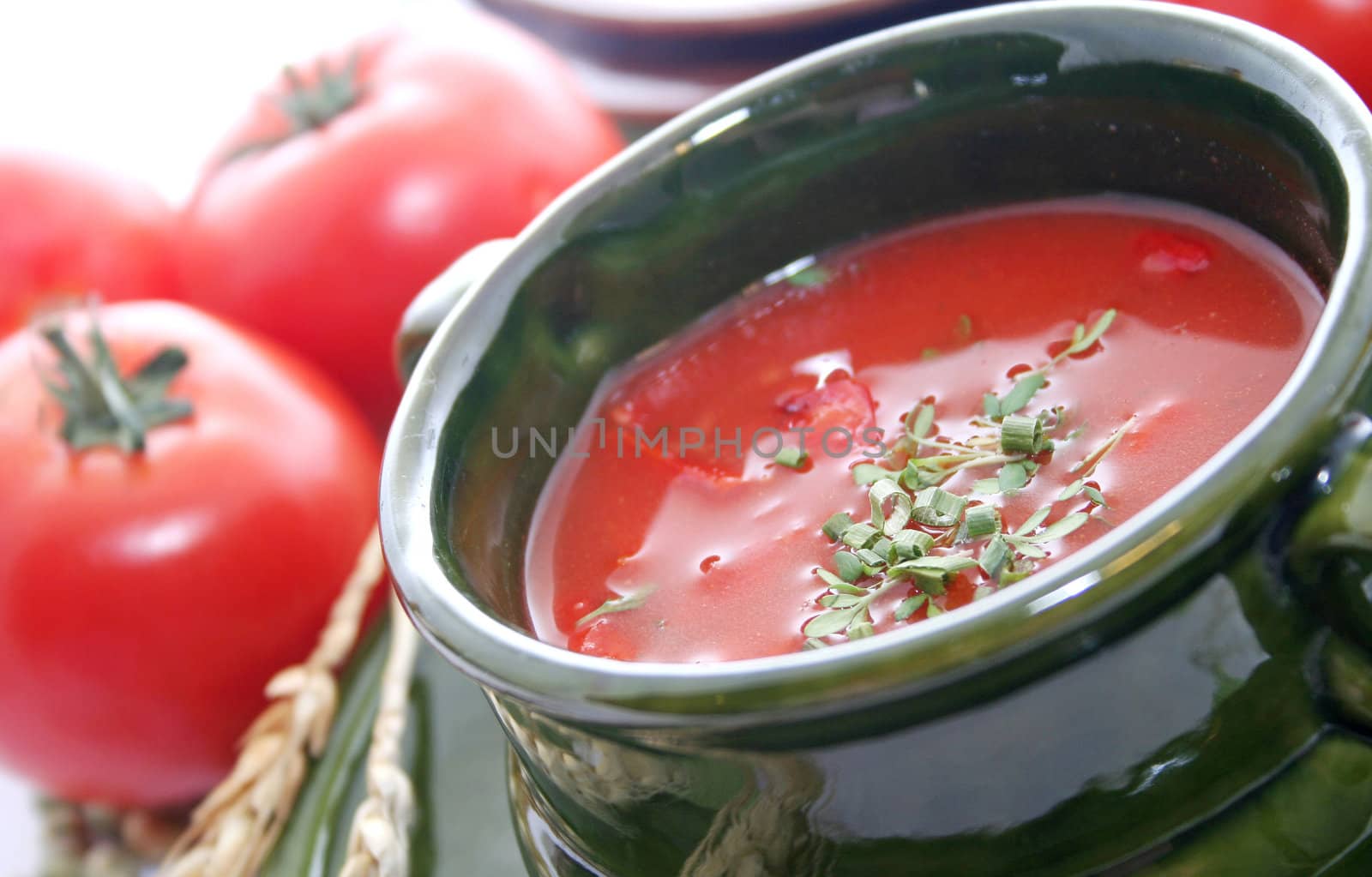 fresh soup of tomatoes