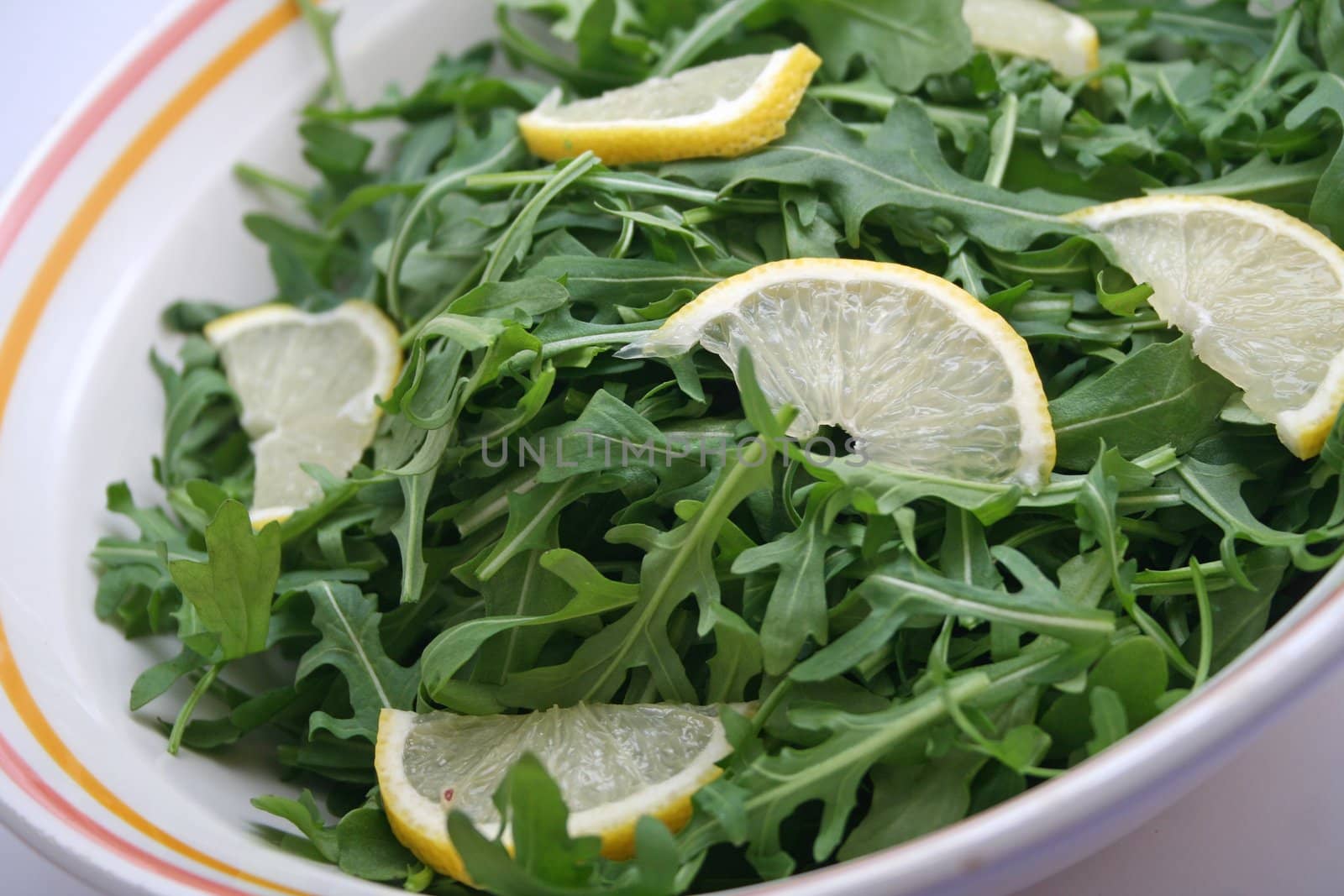 rucola and lemon
