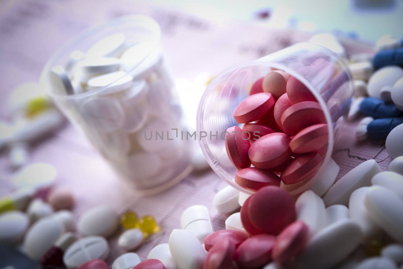 Drugs, medicines, tablets, pills - collection