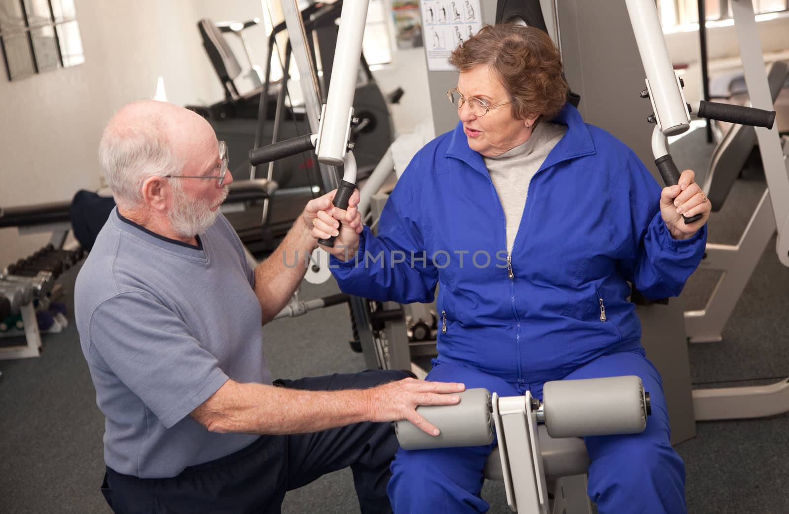 Senior Adult Couple in the Gym by Feverpitched