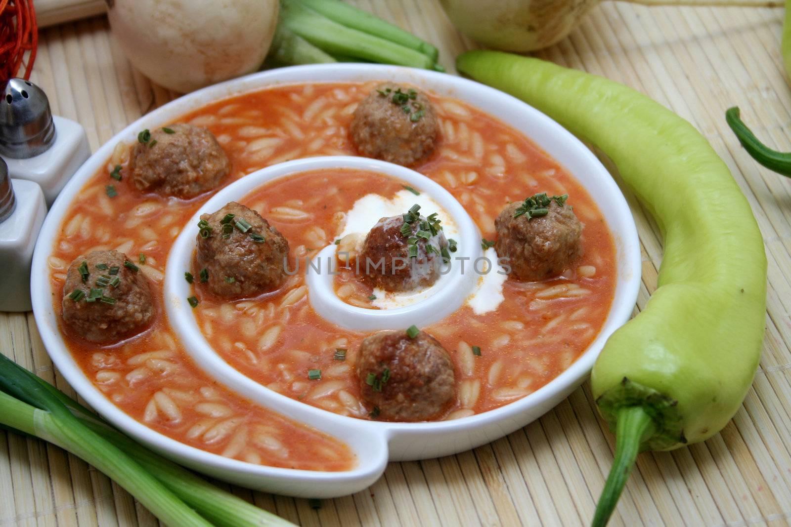Meatballs with soup