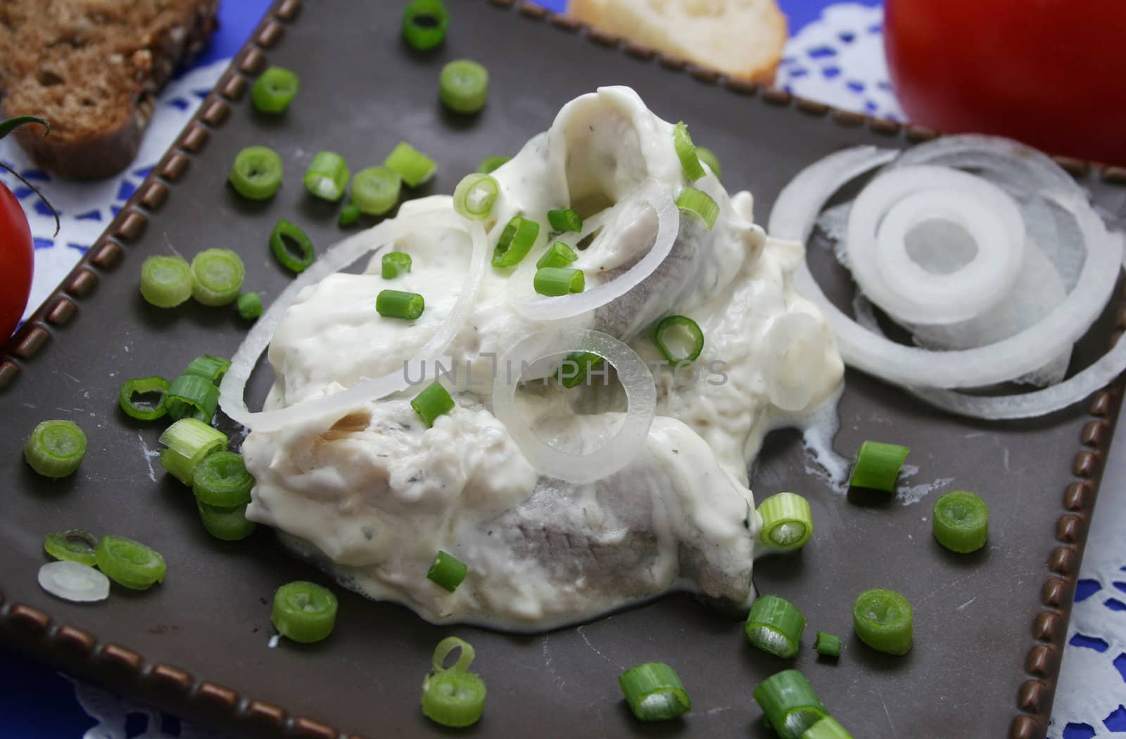fresh fish with creamsauce