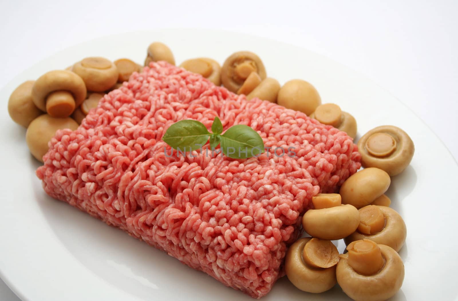 meat and mushrooms