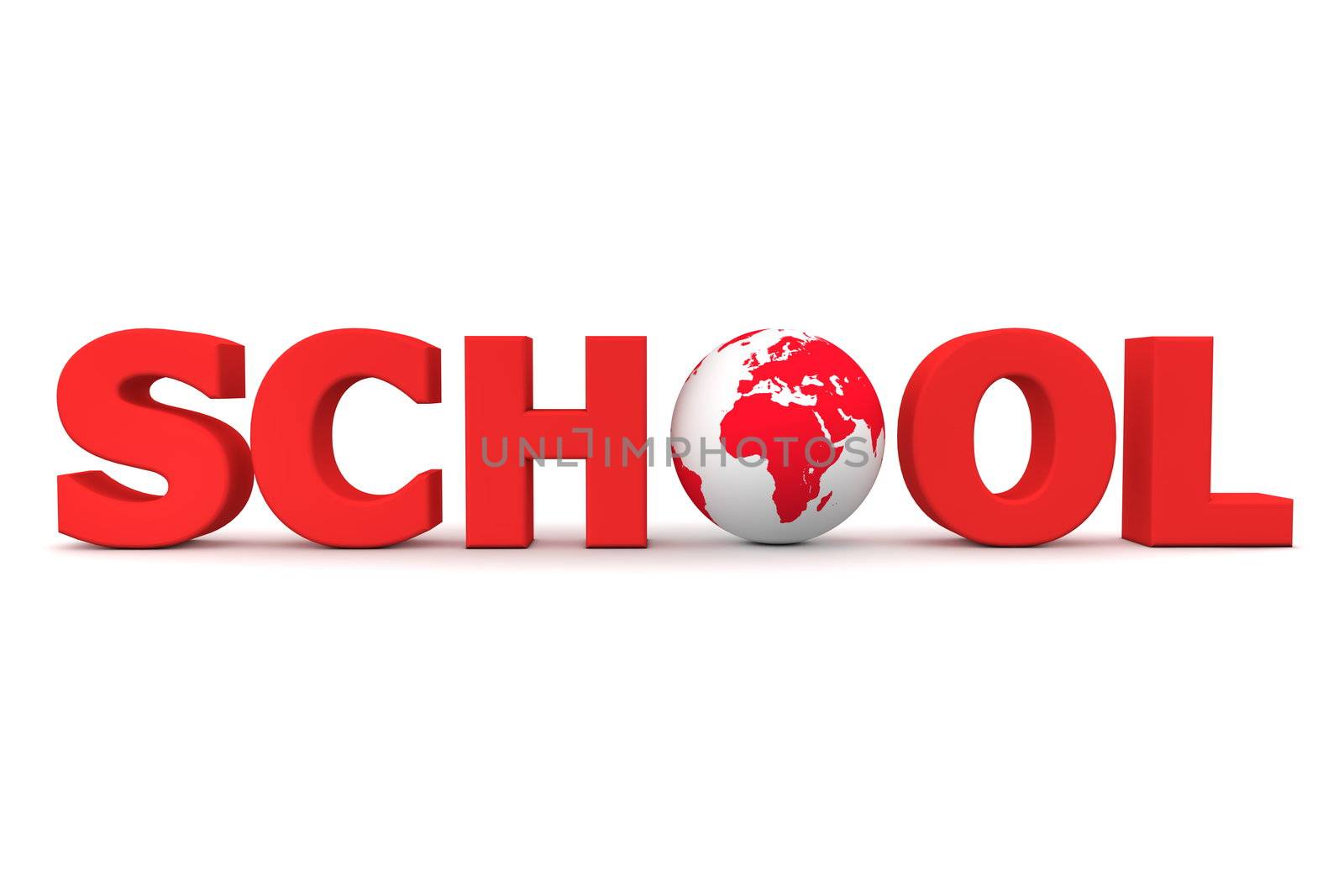 Global School in Red - One Globe by PixBox