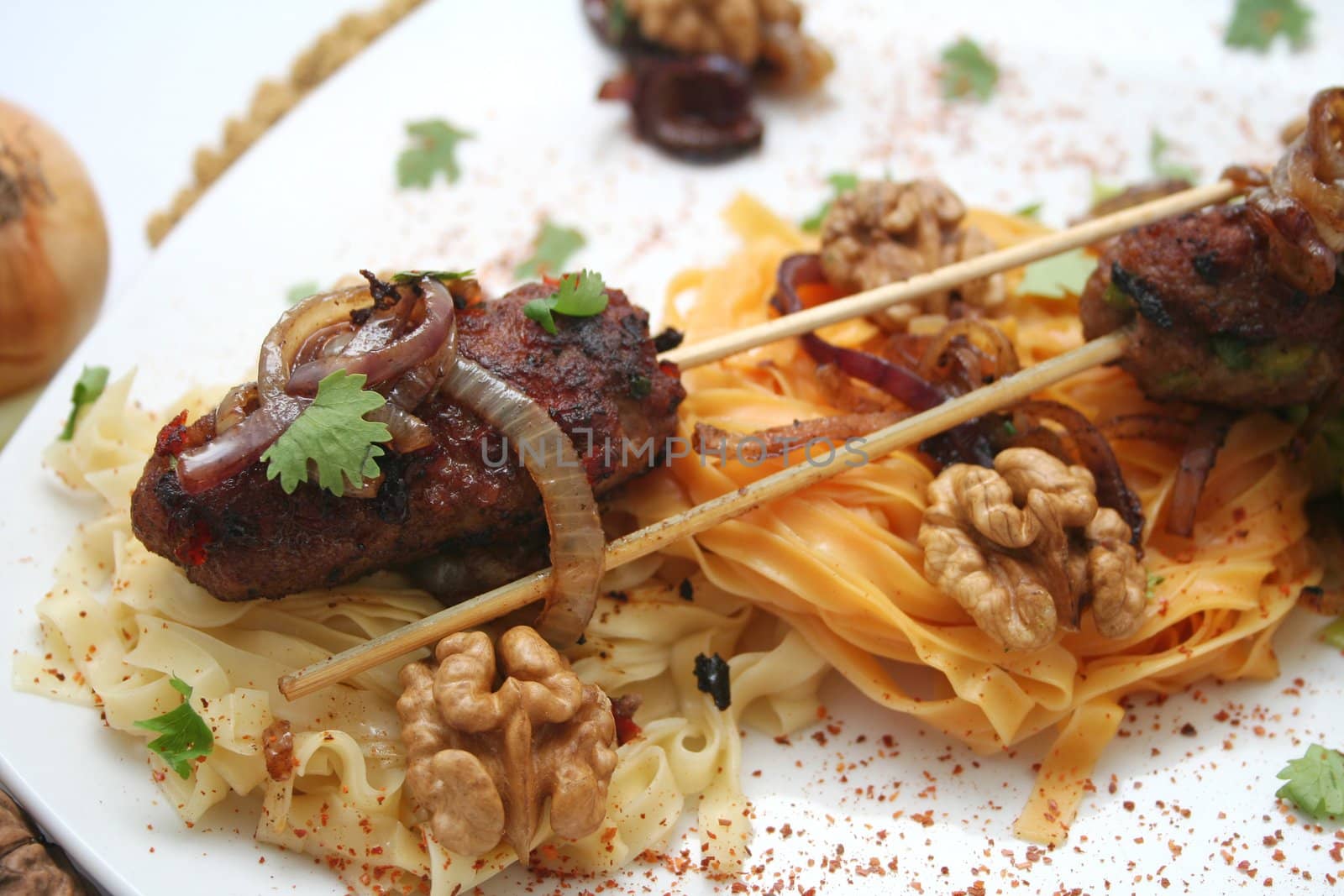 meat and pasta