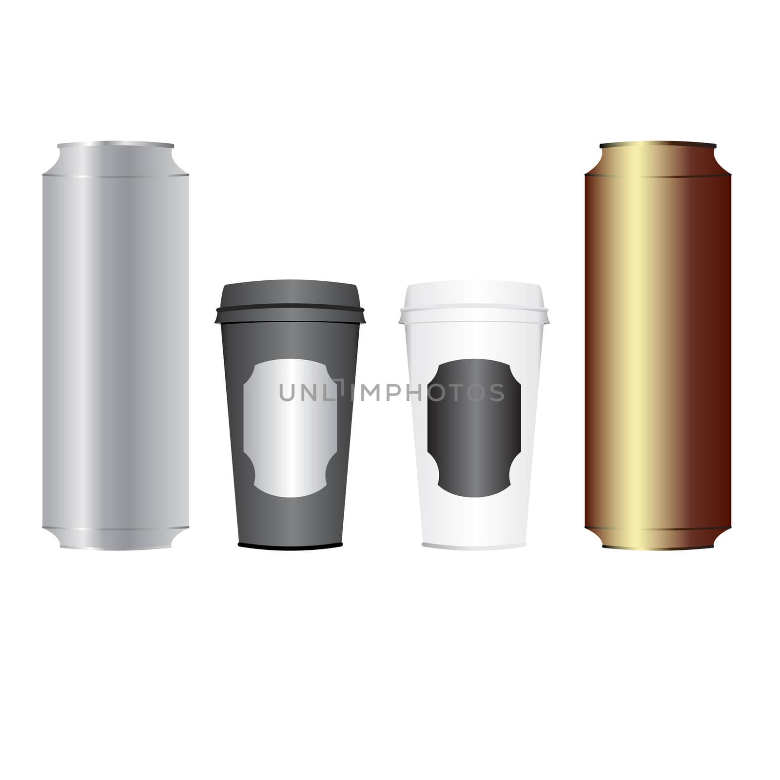 Beer cans and coffee cups by Lirch