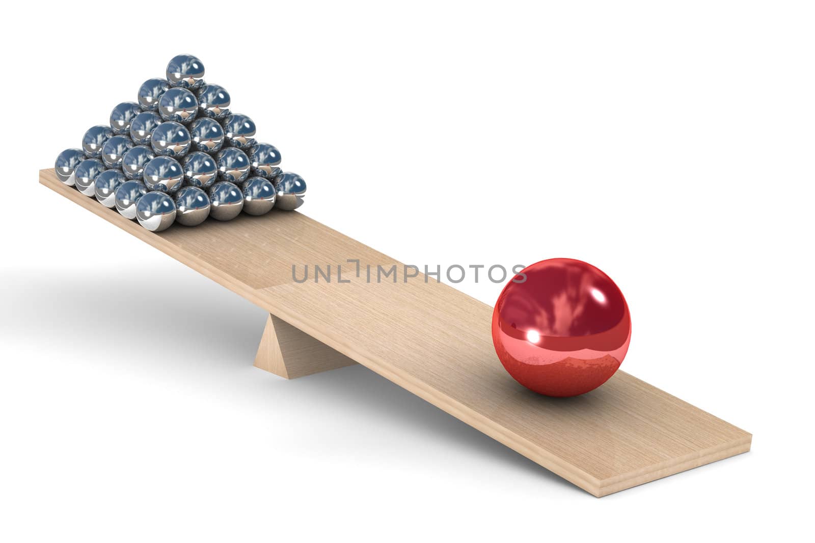 leadership concept on a white background. Isolated 3D image