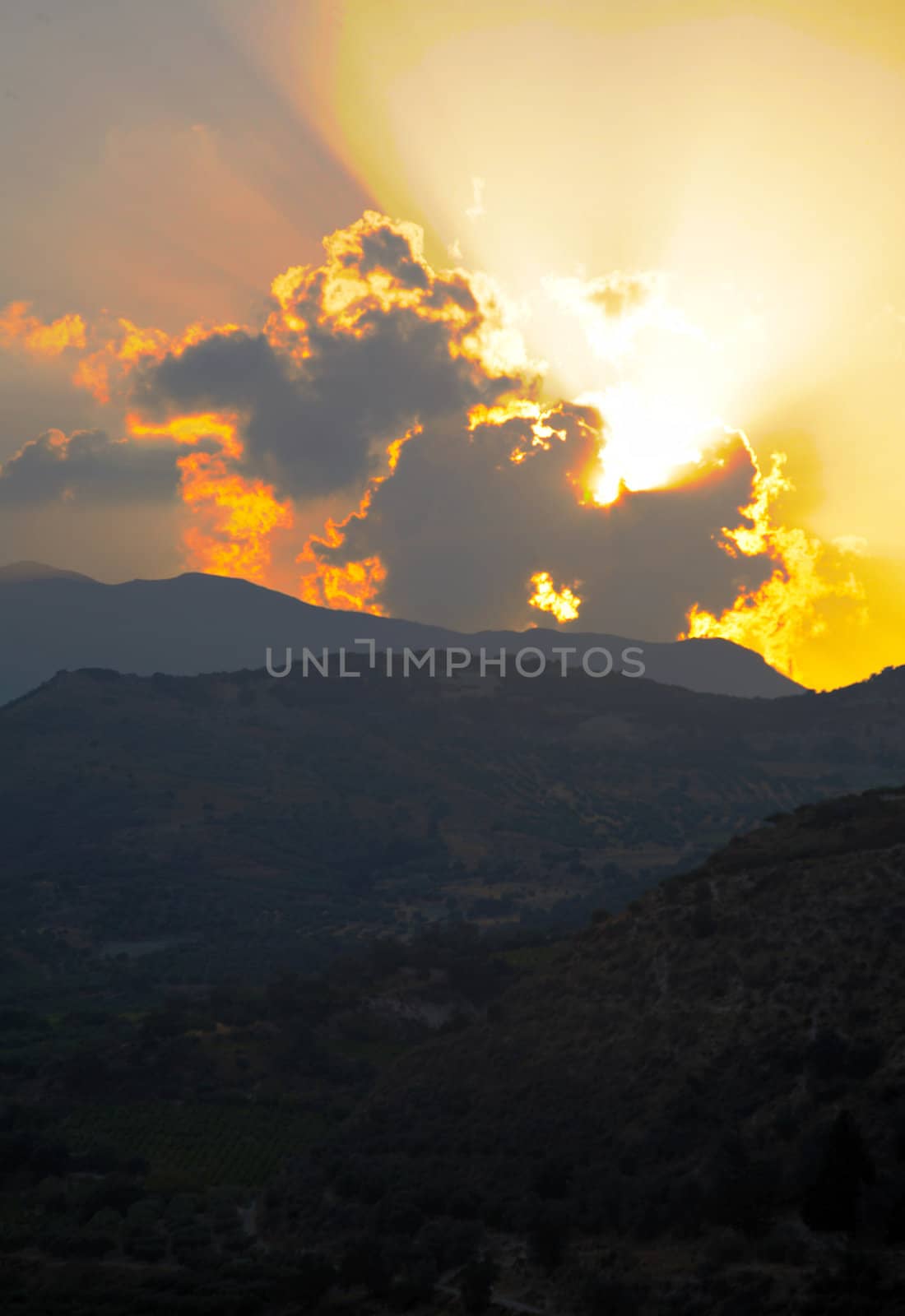 Dawn over the hills