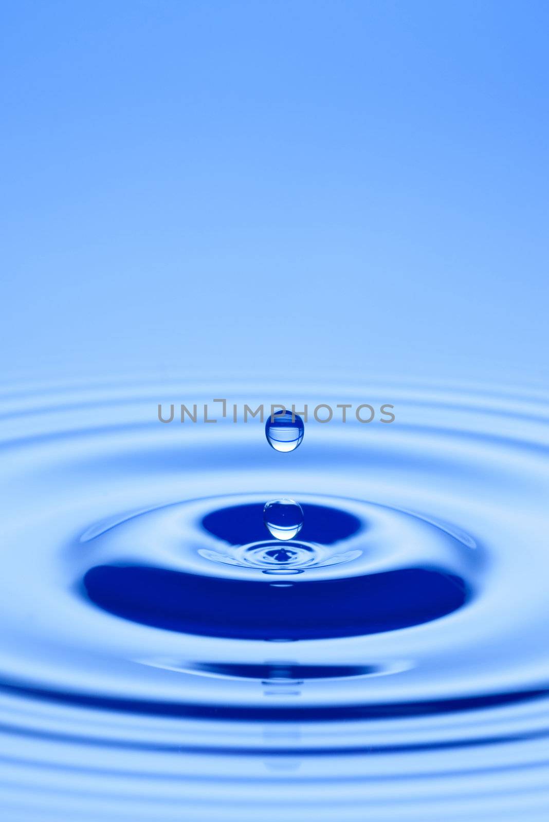 Water droplet close up