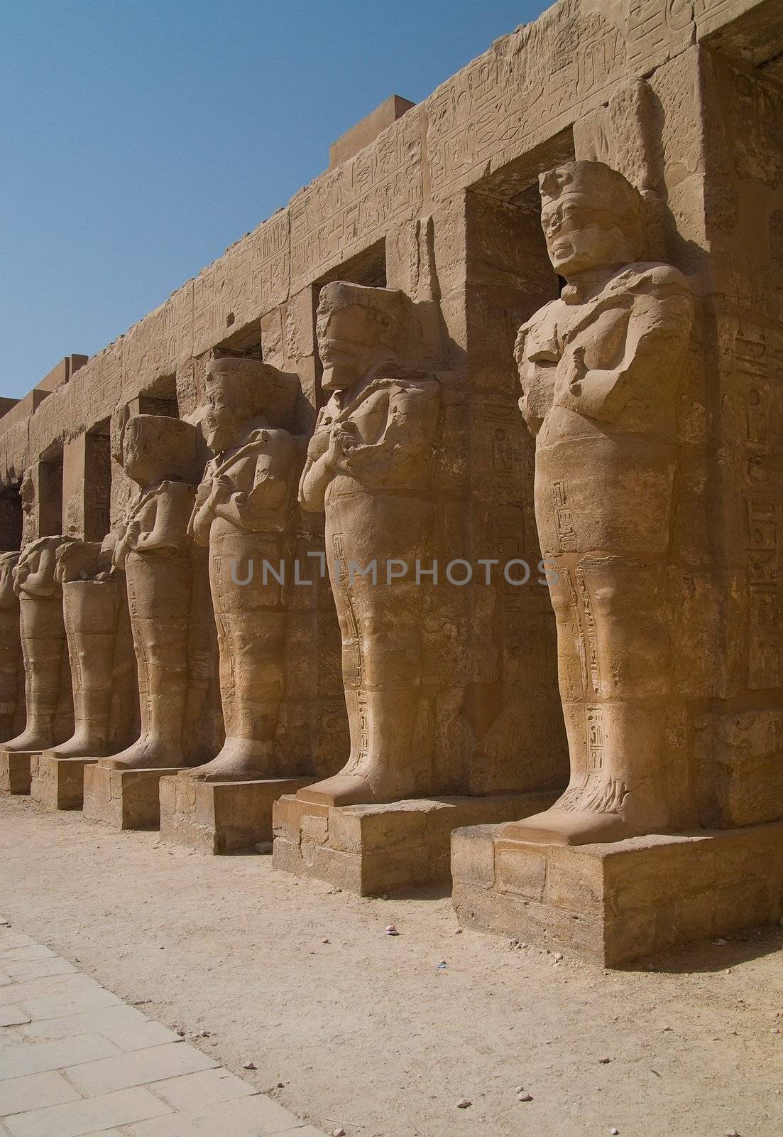 Statues in karnak temple, Luxor Egypt.