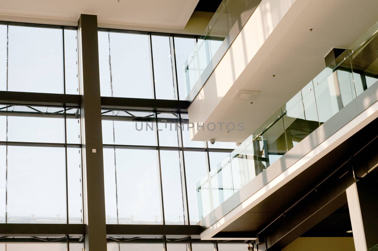 Shot of glass construction in public place
