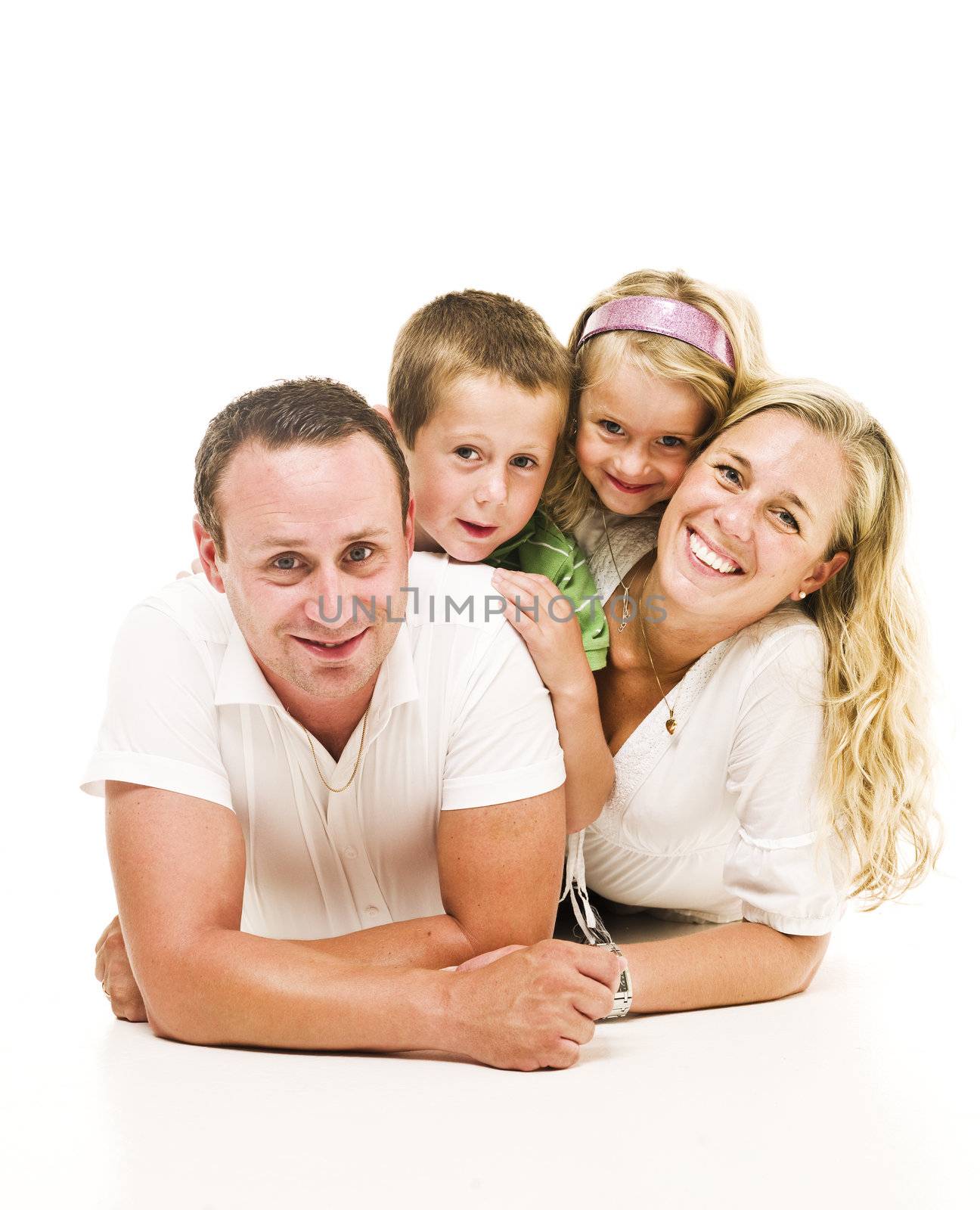 Family isolated on white background