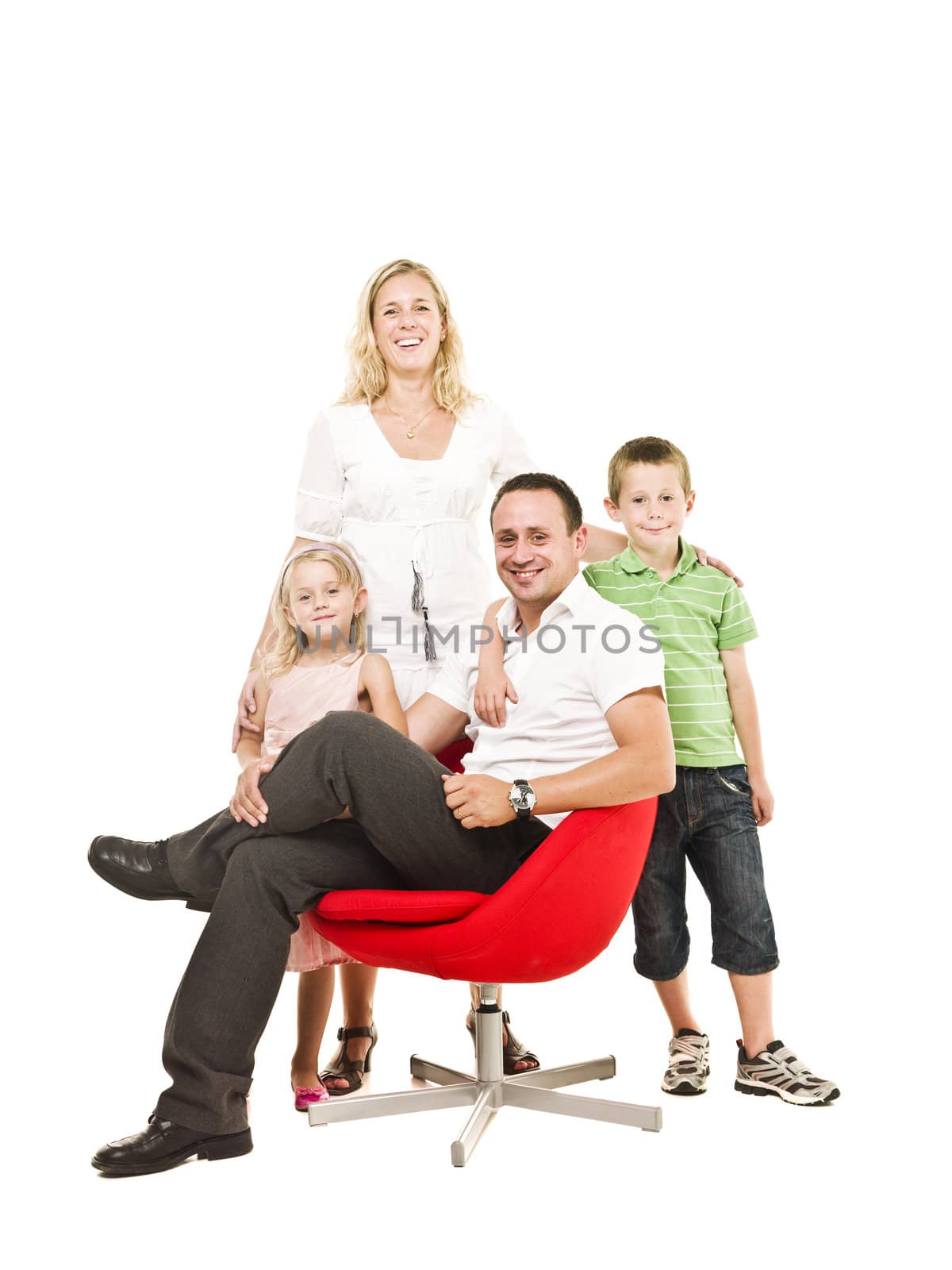 Family isolated on white background