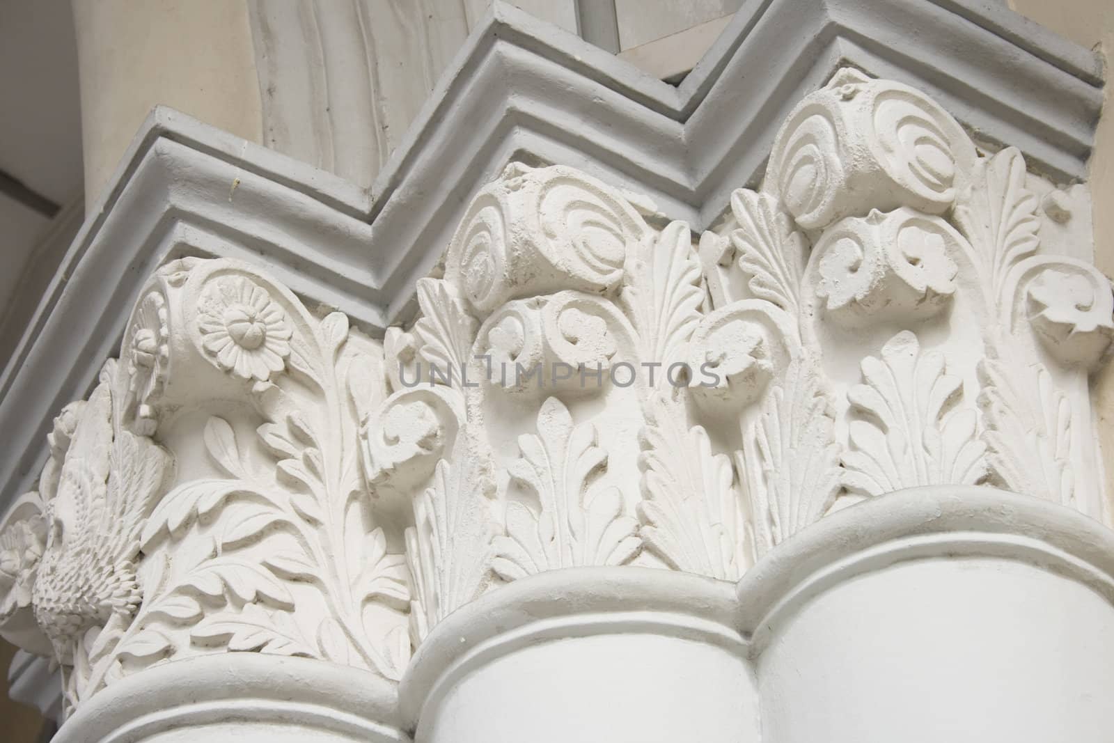 Corner design of old style pillars.