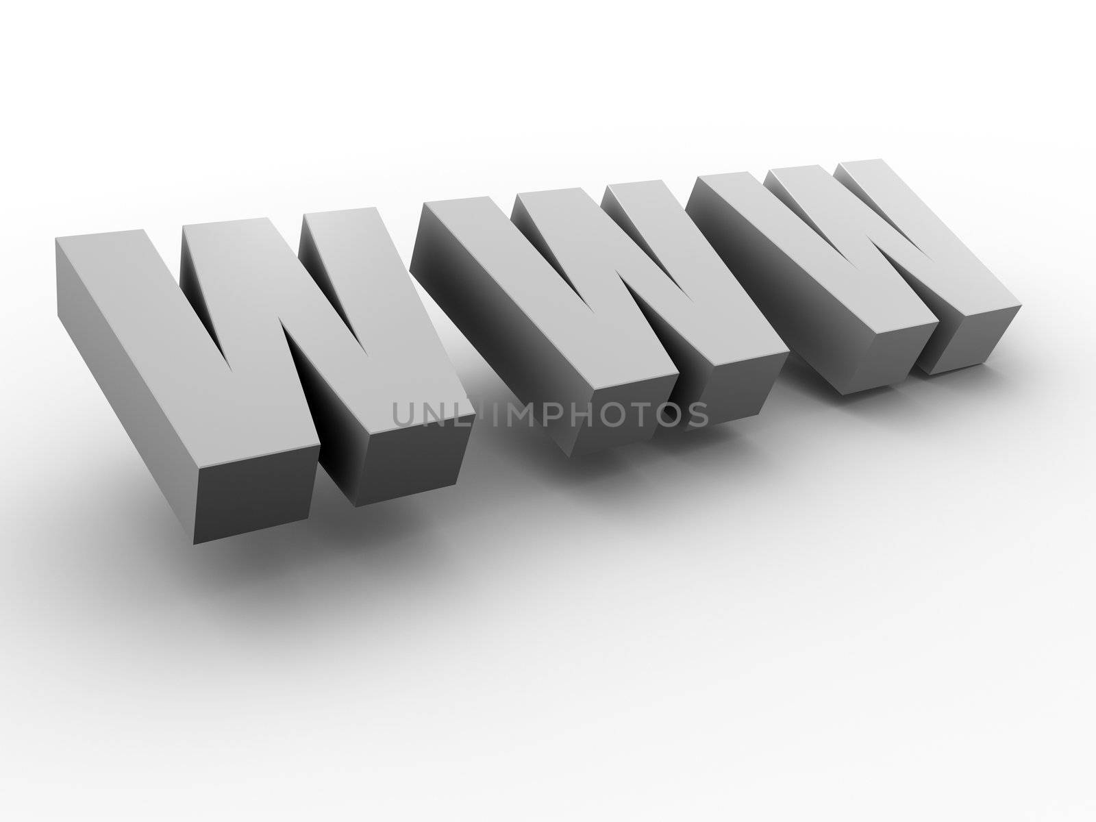 An image of the letters www on white background