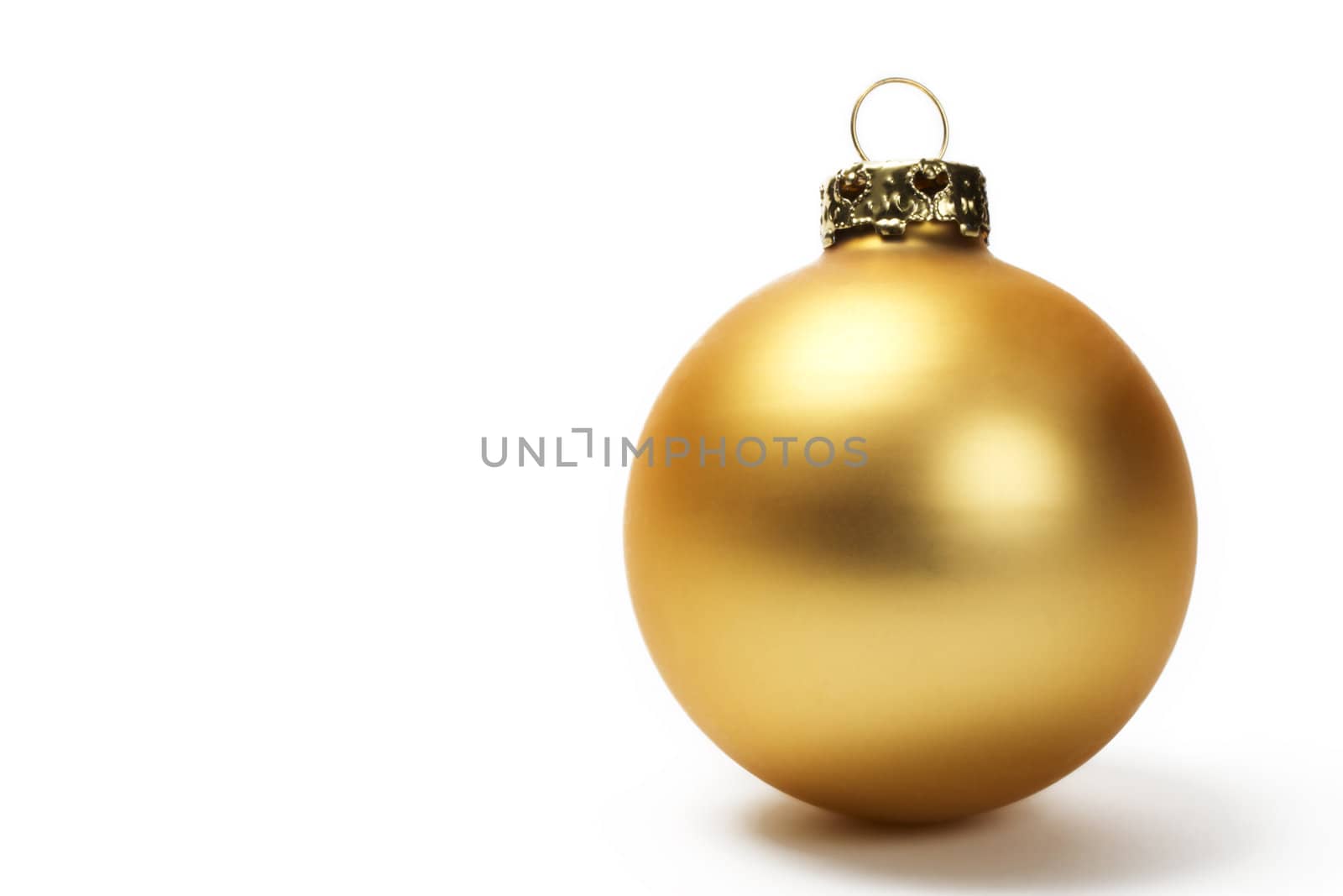 golden dull christmas ball by RobStark
