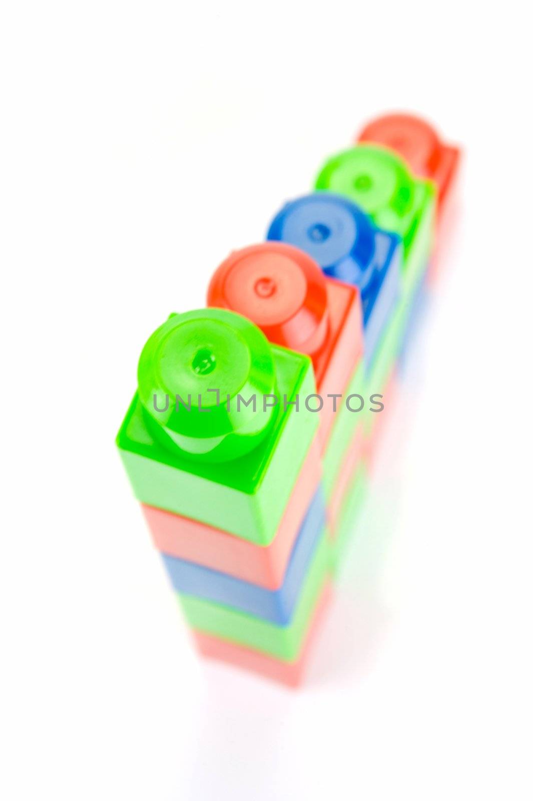 Building blocks isolated against a white background