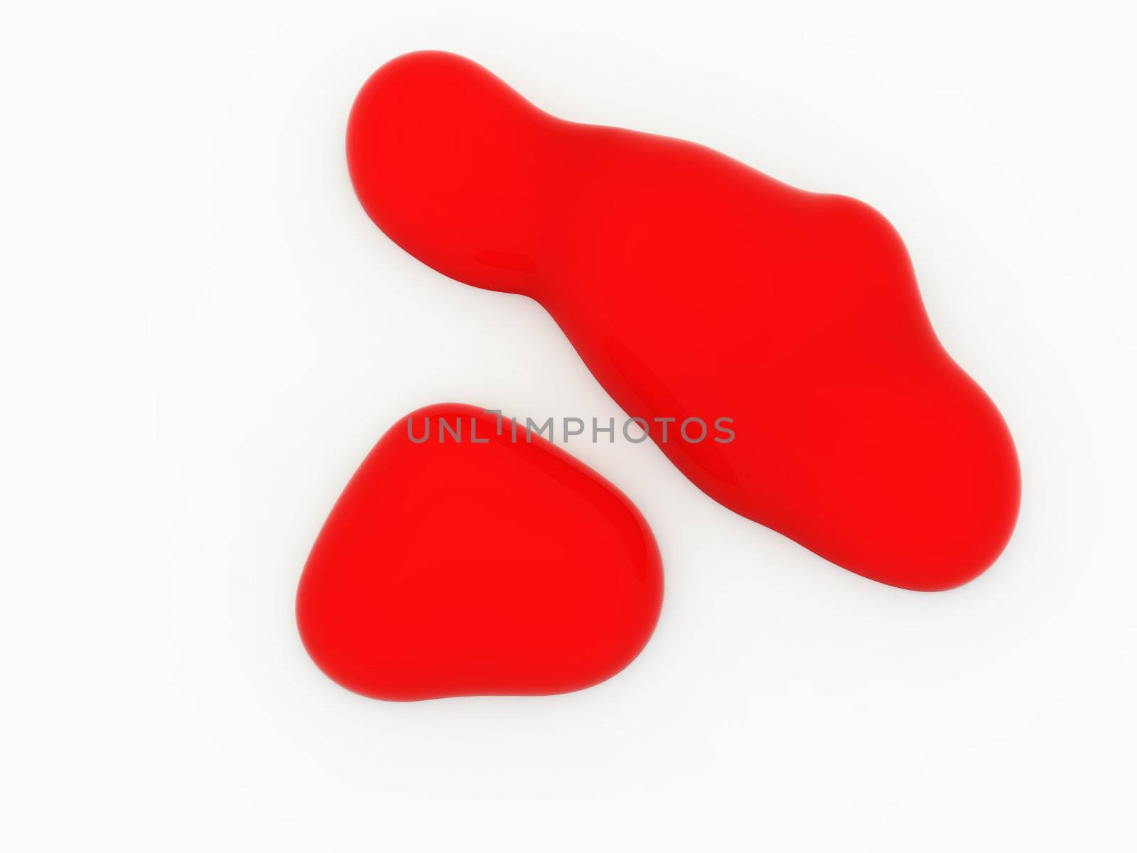 Drops of blood for medical or Halloween concepts.