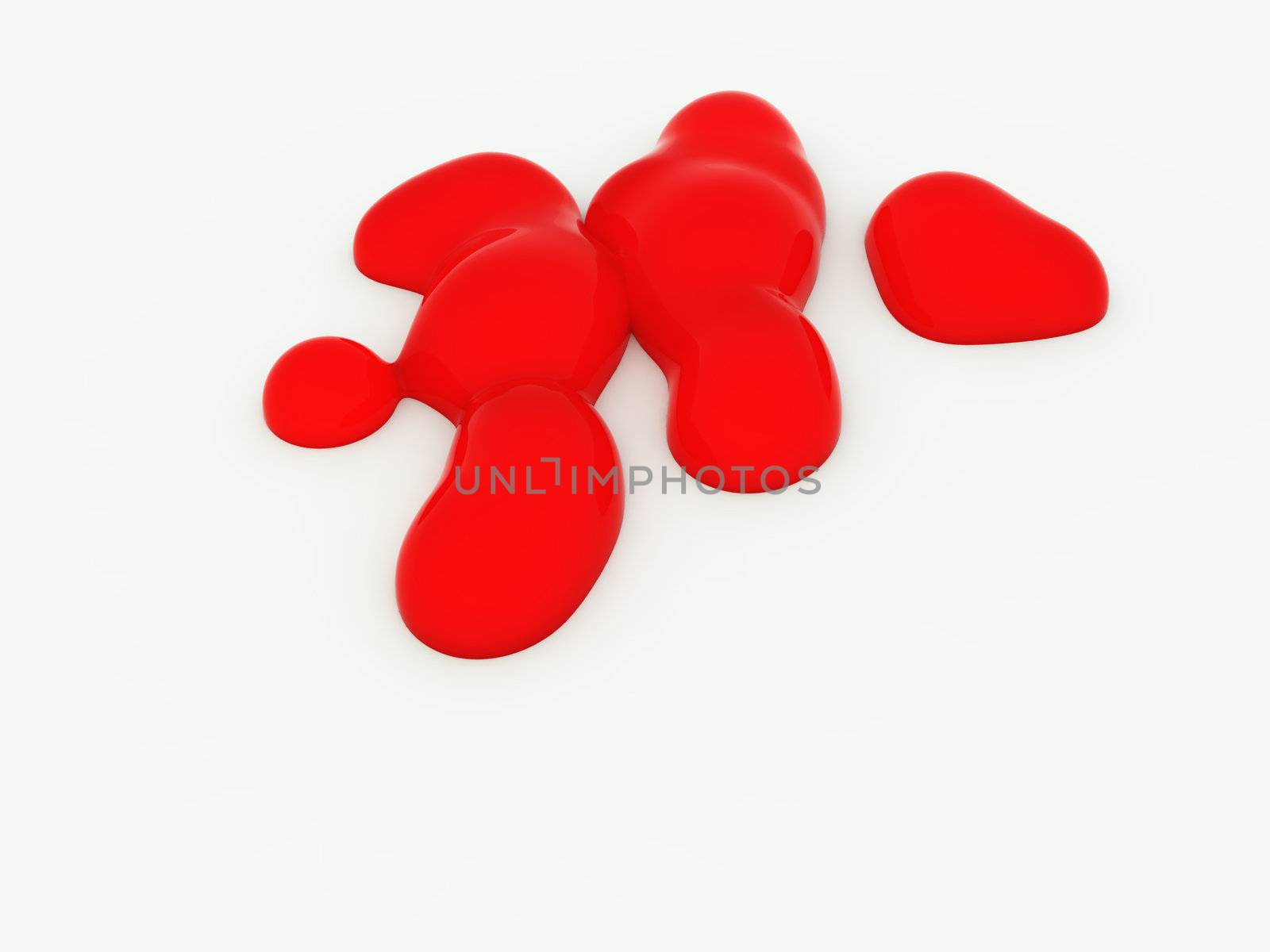 Drops of blood for medical or Halloween concepts.