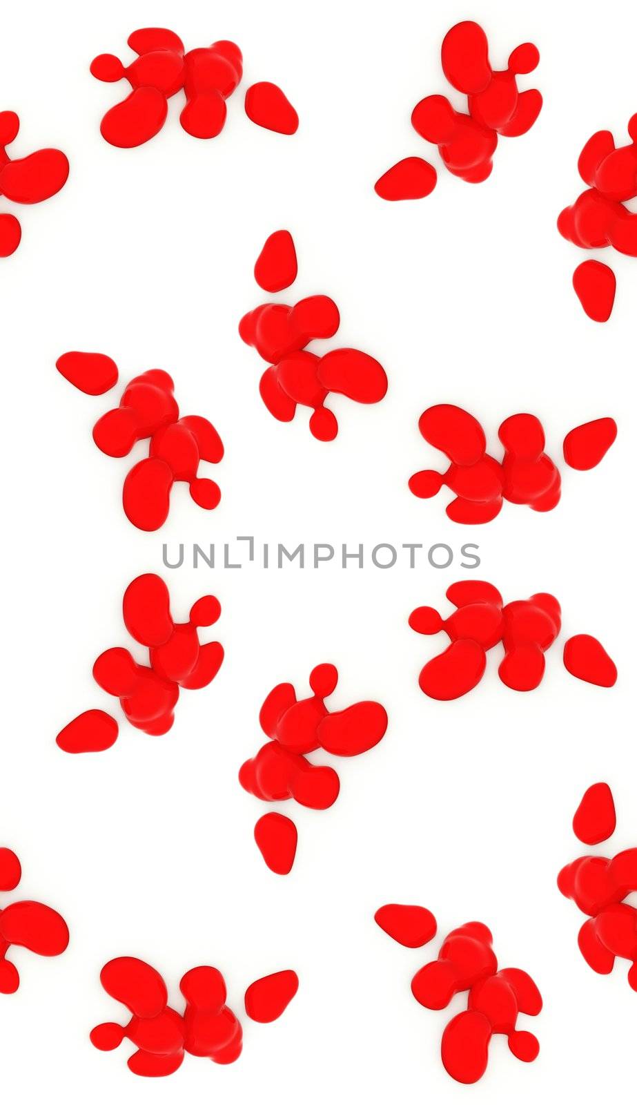 Seamless pattern of blood drops.