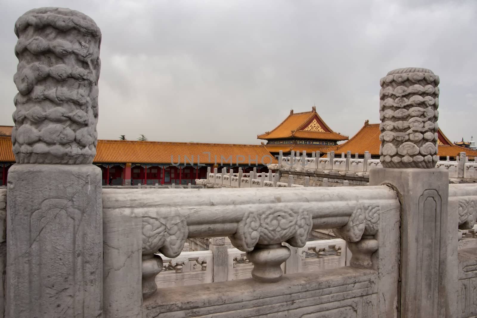 Beijing Forbidden City: from the balcony. by Claudine