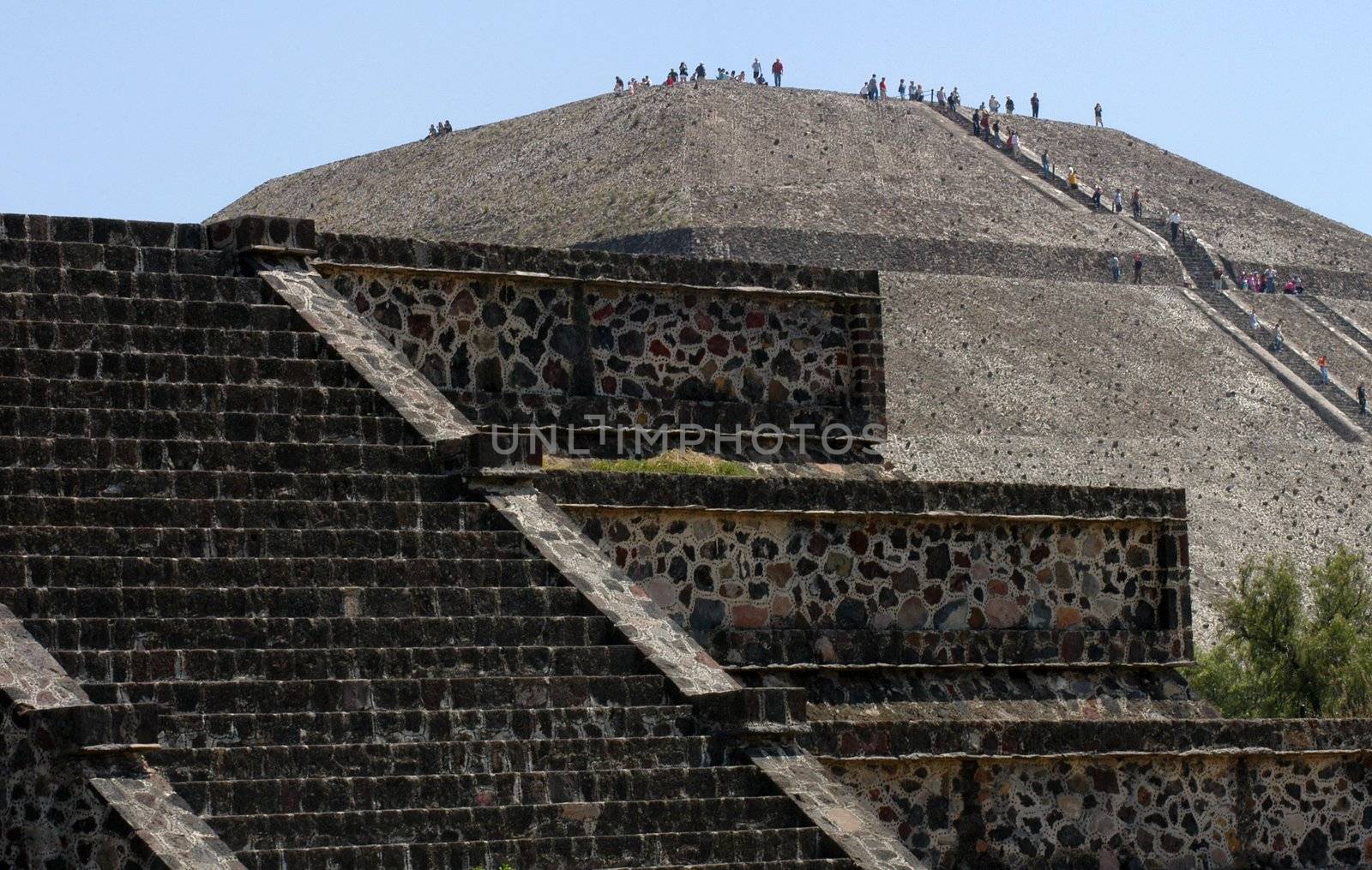 View of Pyramids in Teotihuacan in Mexico