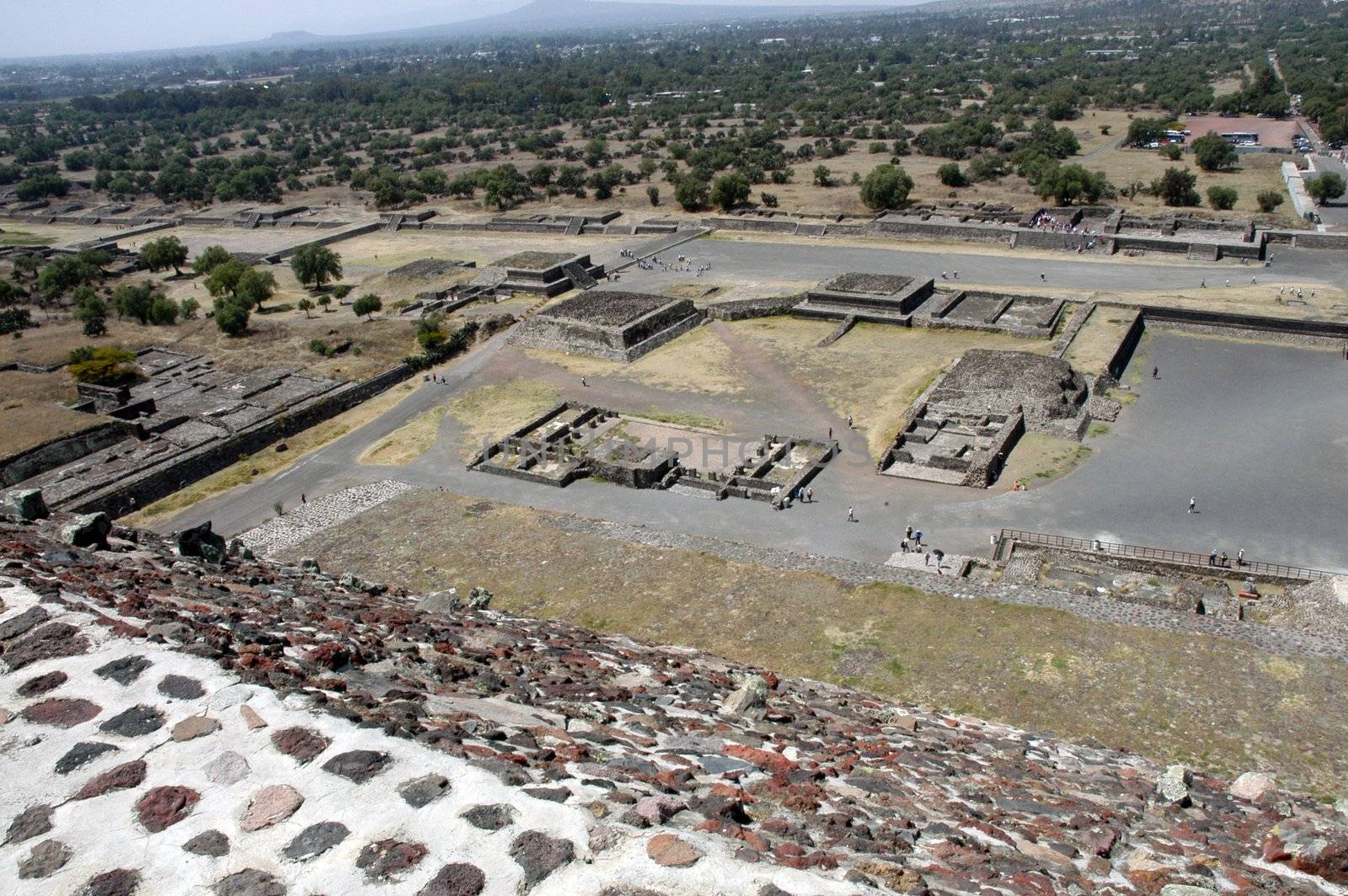 View of Pyramids in Teotihuacan in Mexico