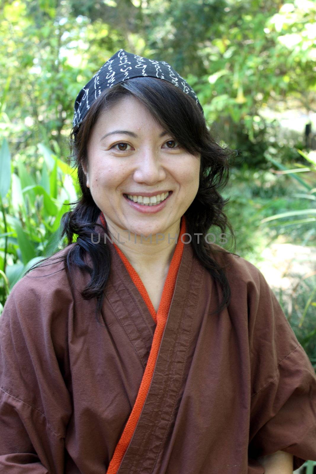 portrait of a Japanese woman with traditional clothing