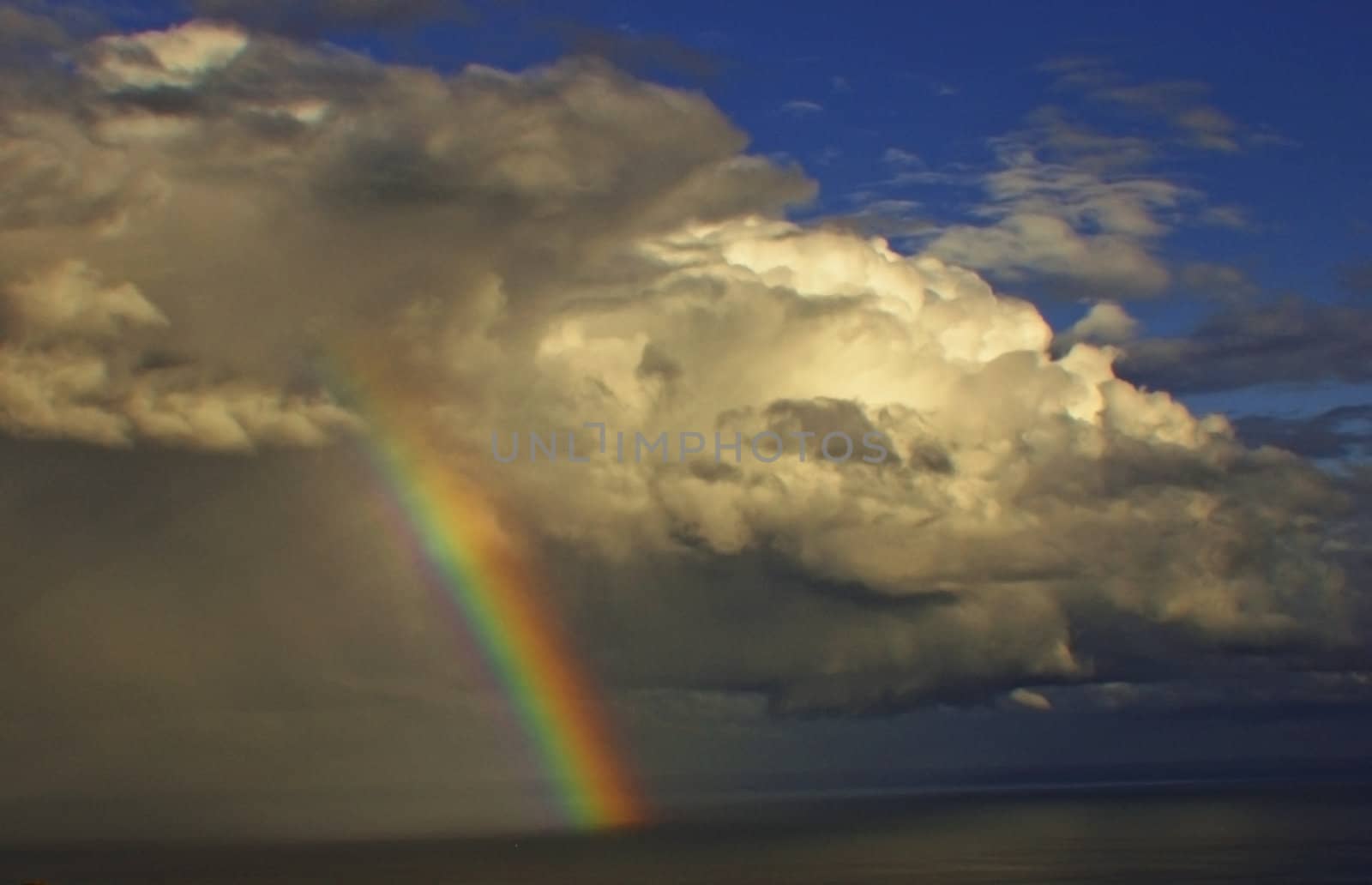 Bright cloud and the rainbow