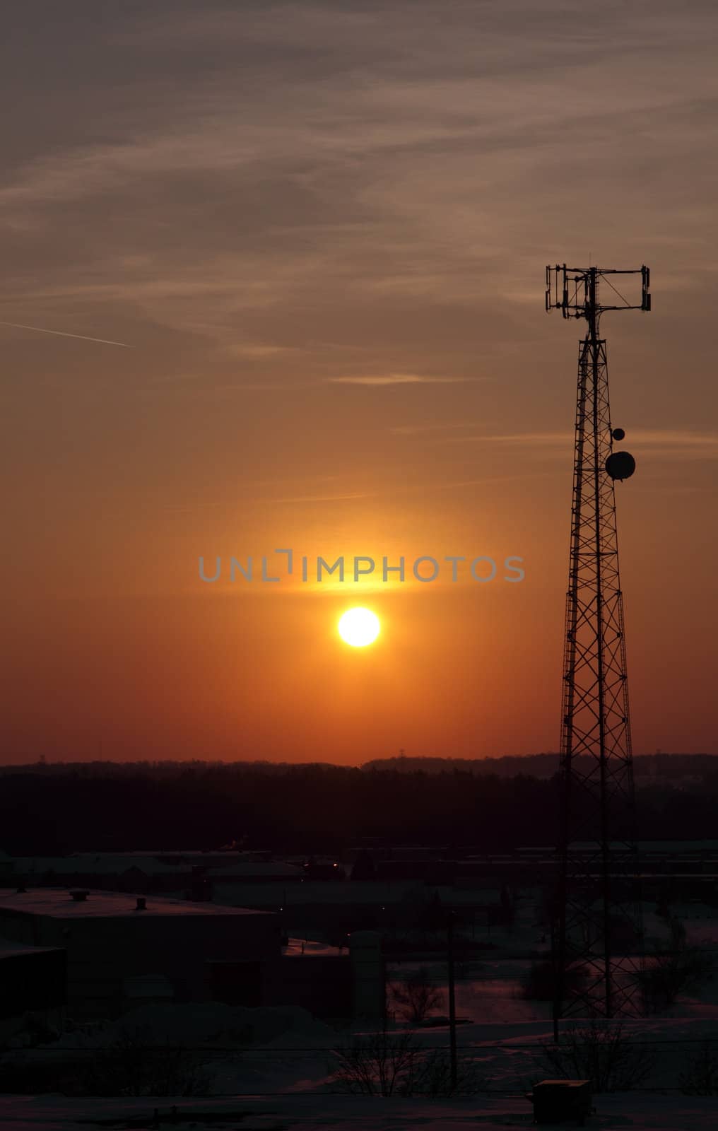 Winter Morning Cell Tower by ca2hill