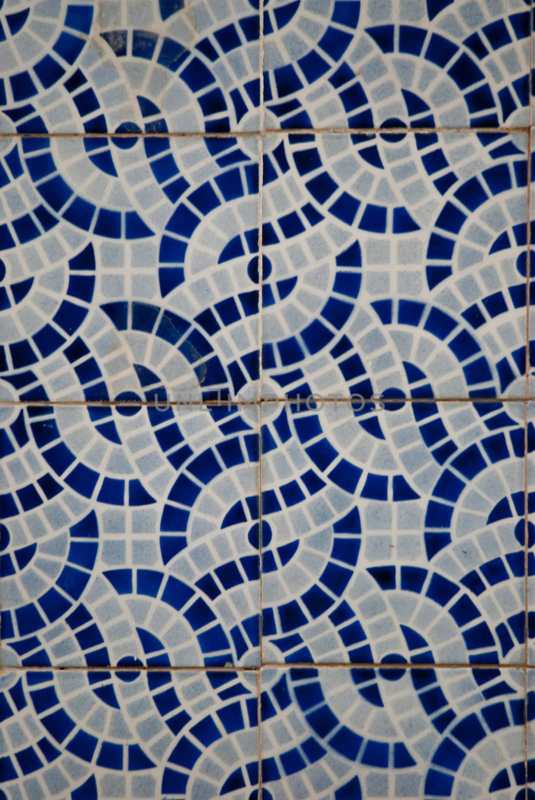 Detail of Portuguese glazed tiles.