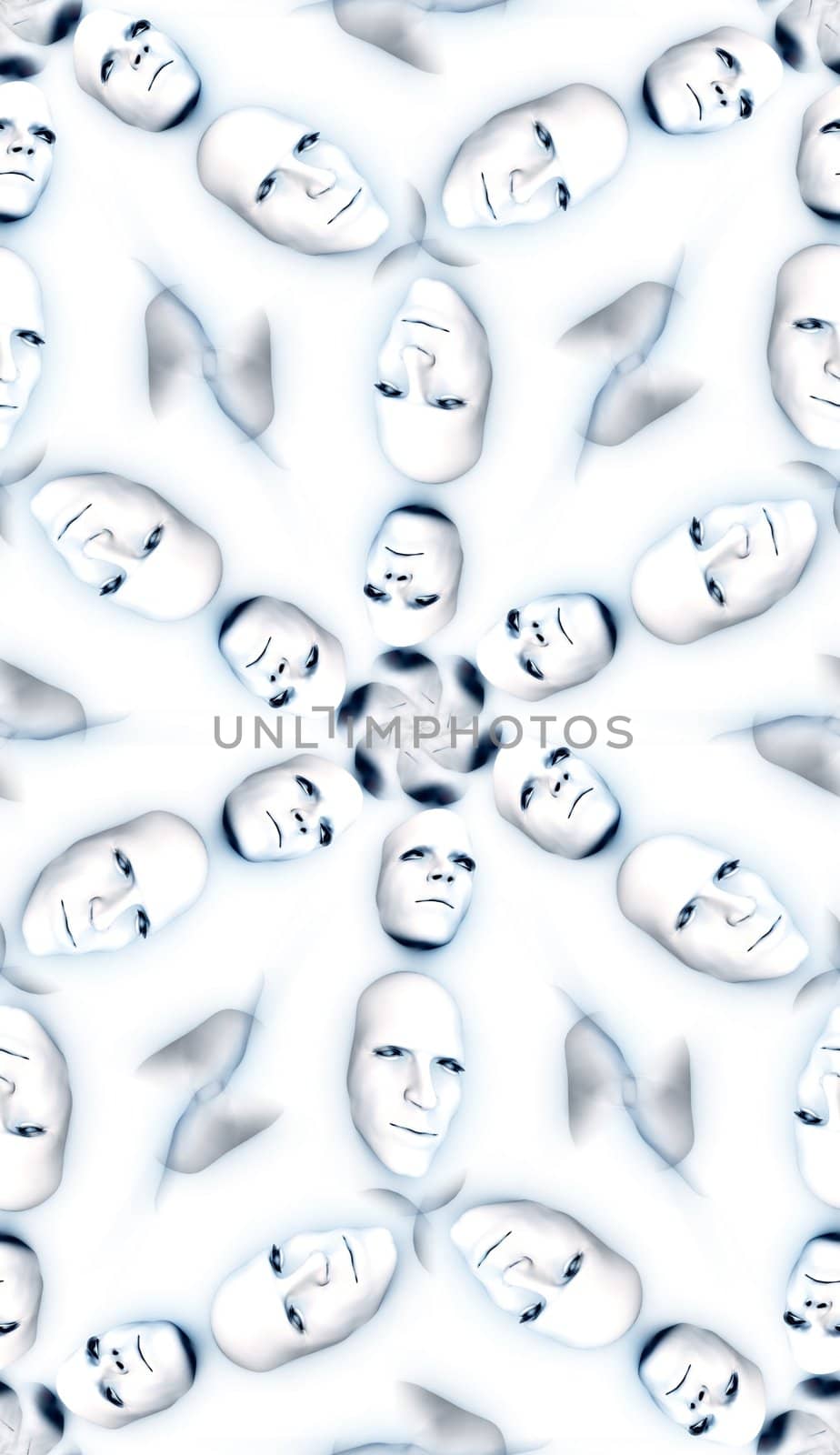 Seamless pattern made out of faces.
